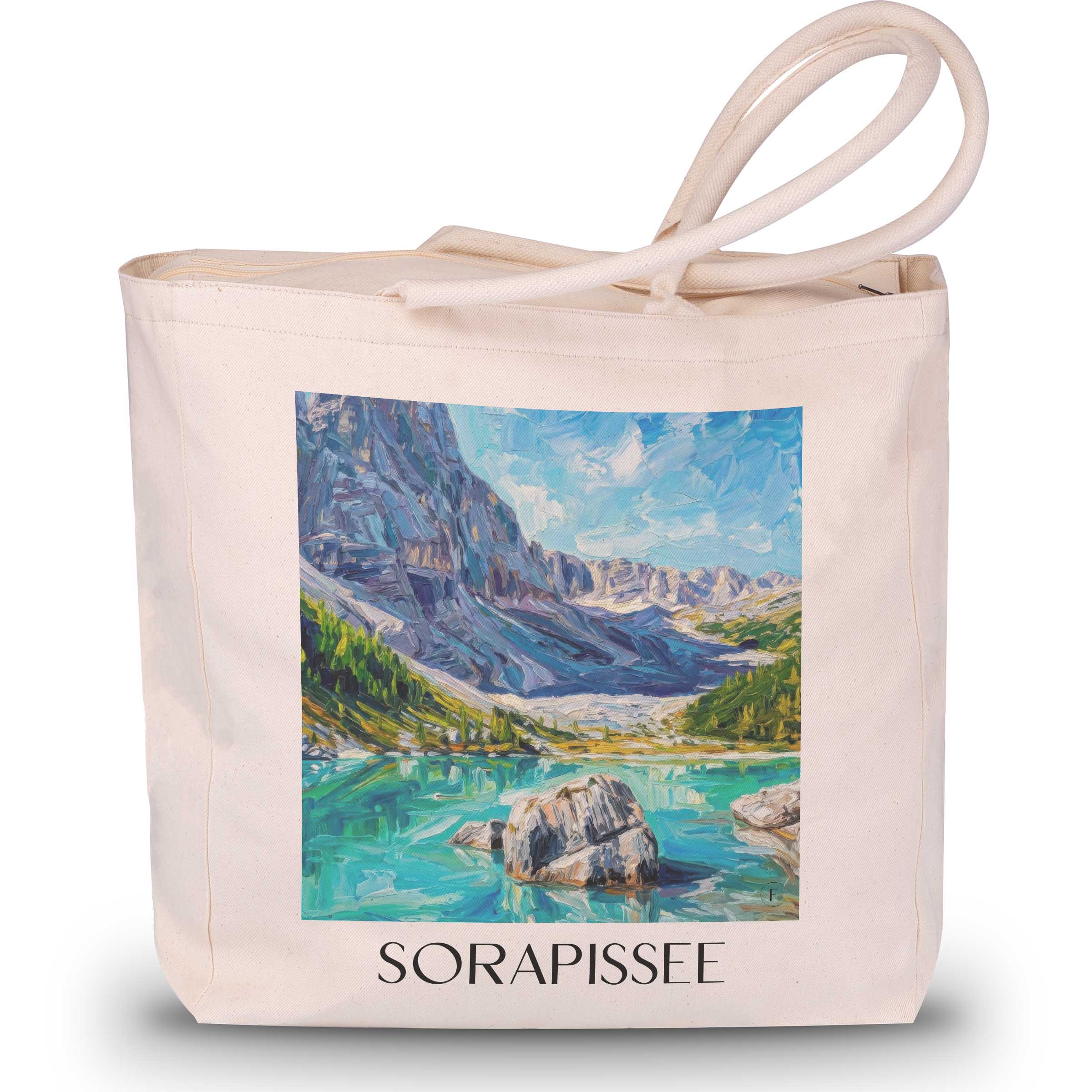 sorapissee-dolomiten-italien-einkaufstasche-oil-painting-oelgemaelde