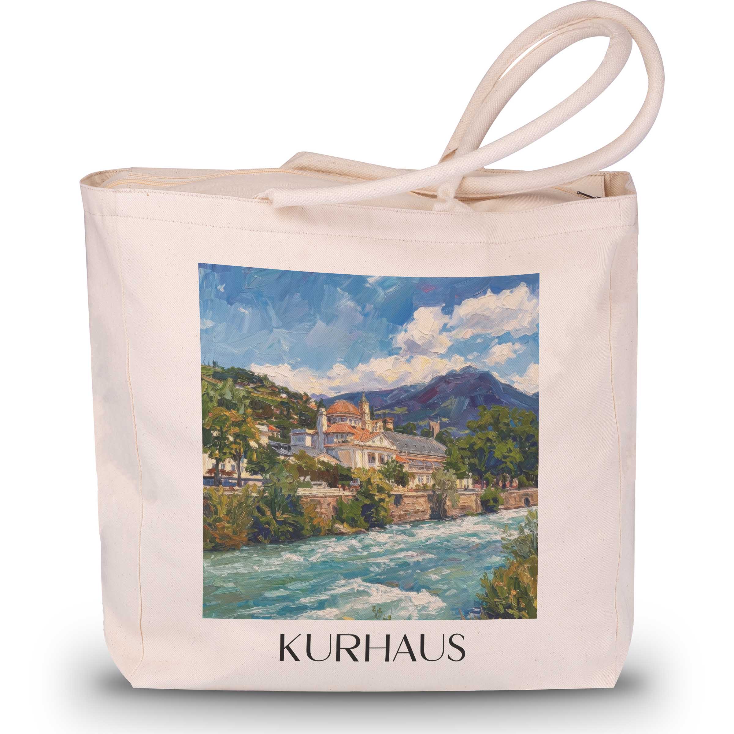 kurhaus--meran-italien-einkaufstasche-oil-painting-oelgemaelde