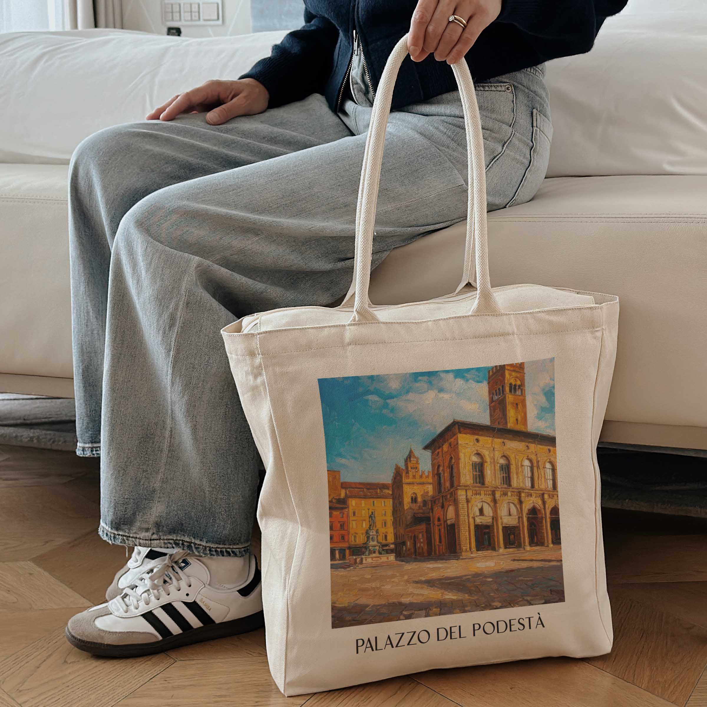 palazzo-del-podestà-bologna-italien-einkaufstasche-oil-painting-oelgemaelde