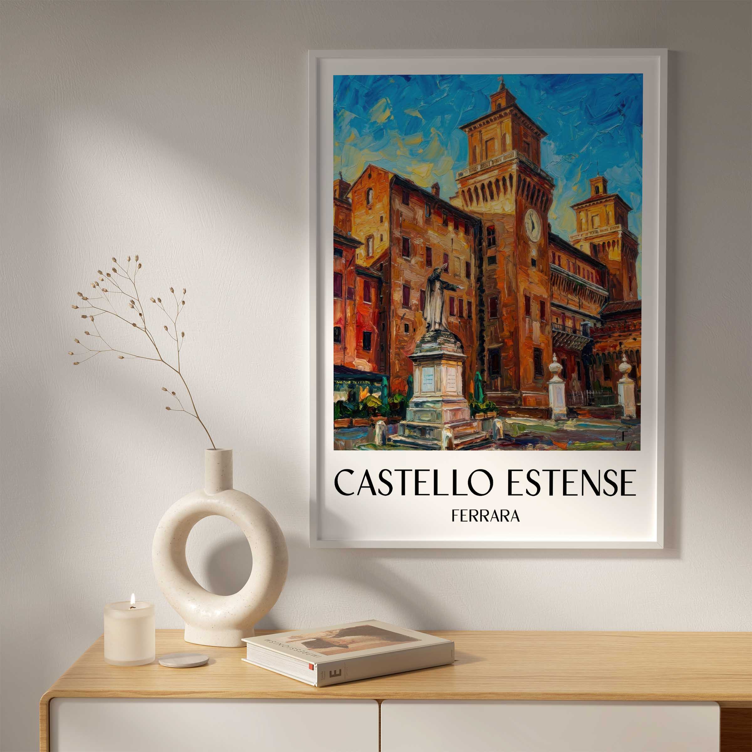 castello-estense-ferrara-italien-poster-oil-painting-oelgemaelde