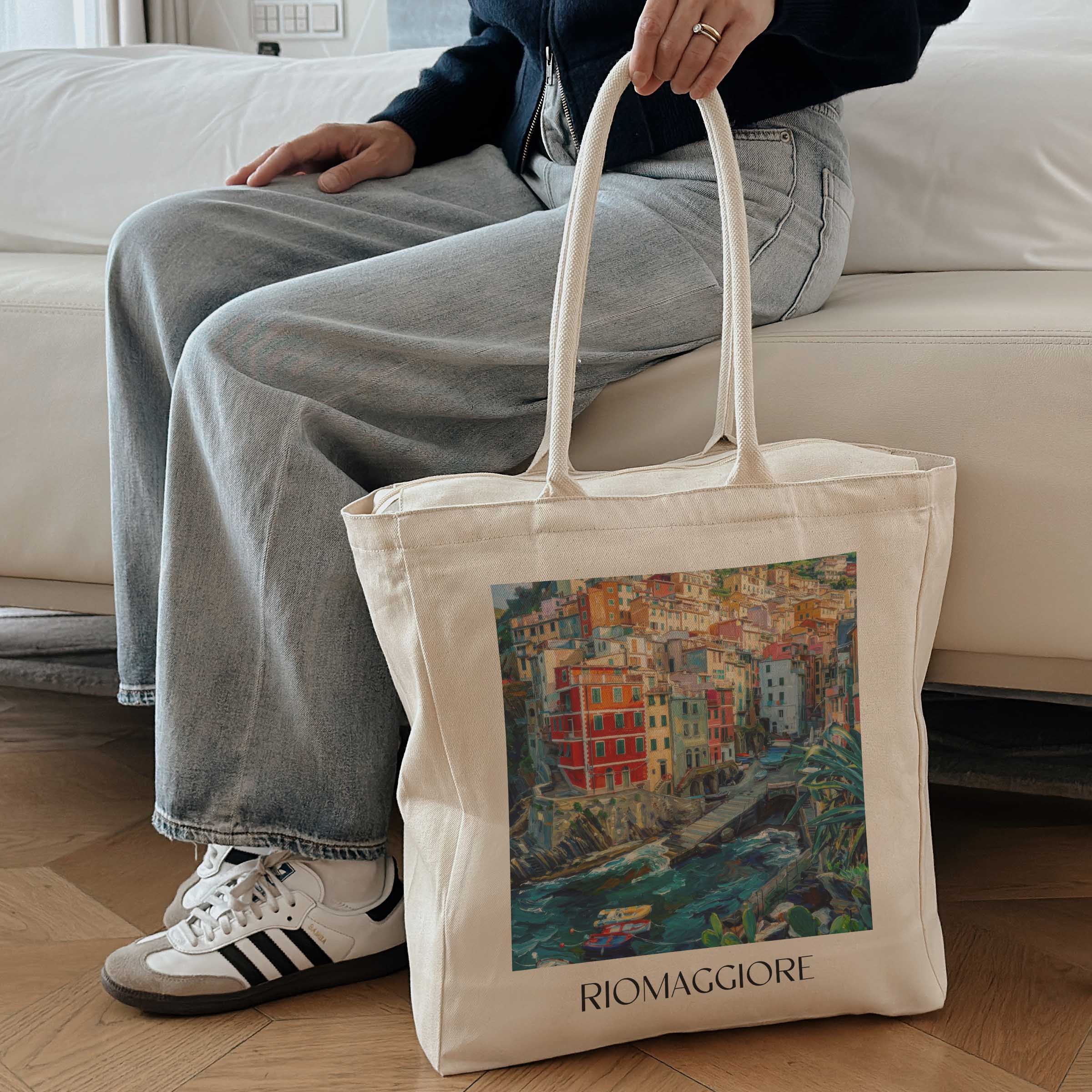 riomaggiore-cinque-terre-italien-einkaufstasche-oil-painting-oelgemaelde