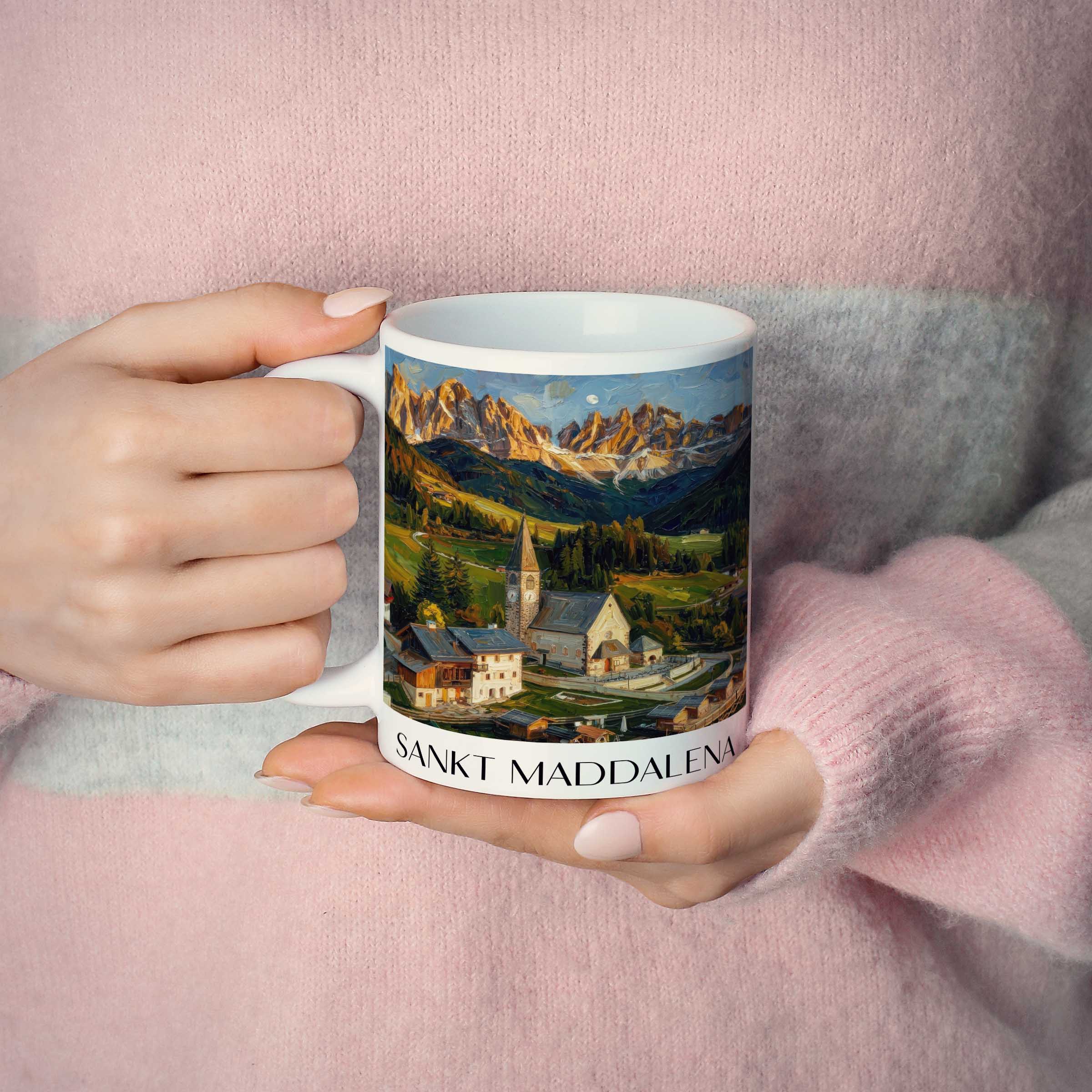 sankt-maddalena-trentino-südtirol-italien-kaffeebecher-oil-painting-oelgemaelde