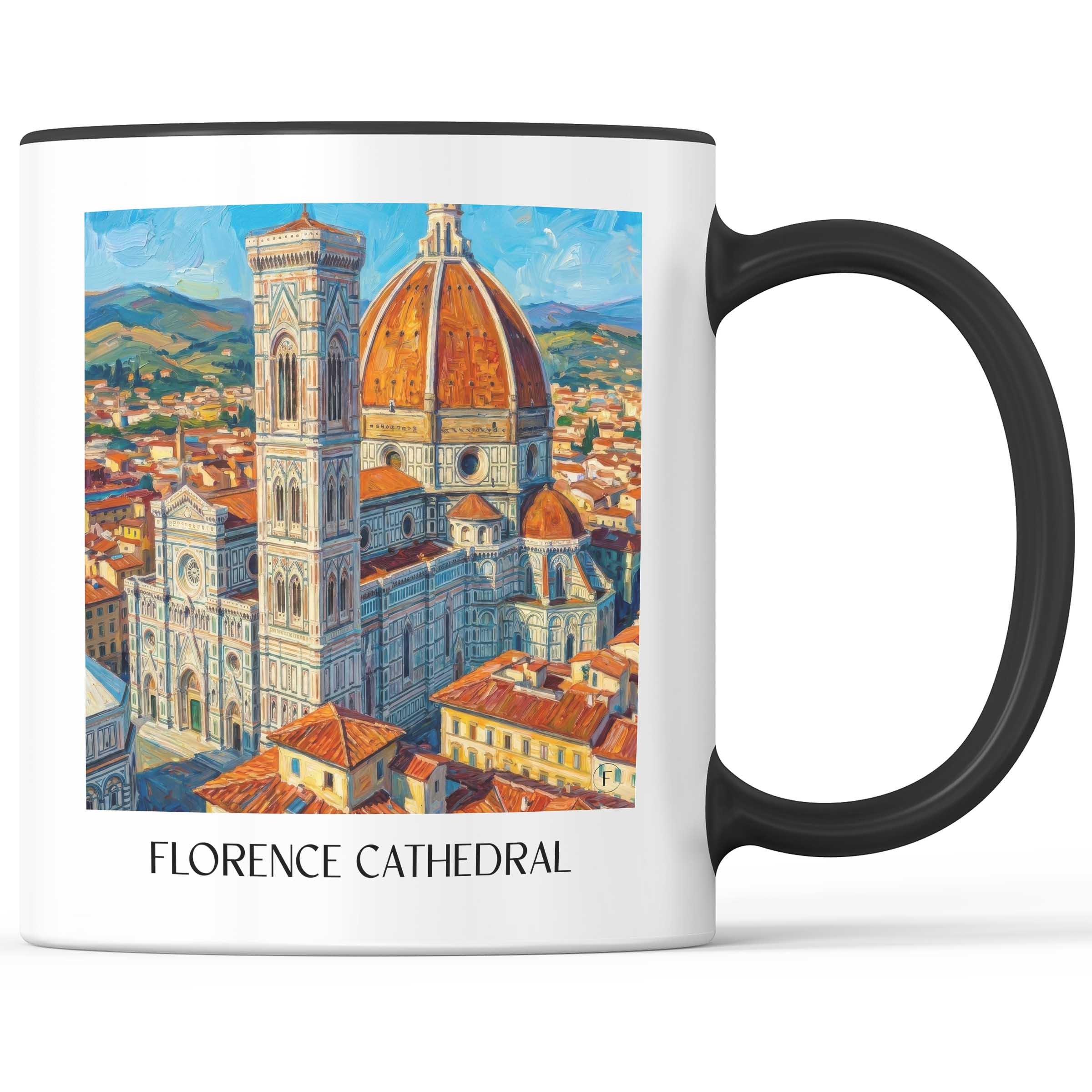 Kathedrale von Florenz Kaffeebecher - Toskana - Italien Becher - Kaffeetasse im Ölgemälde Stil