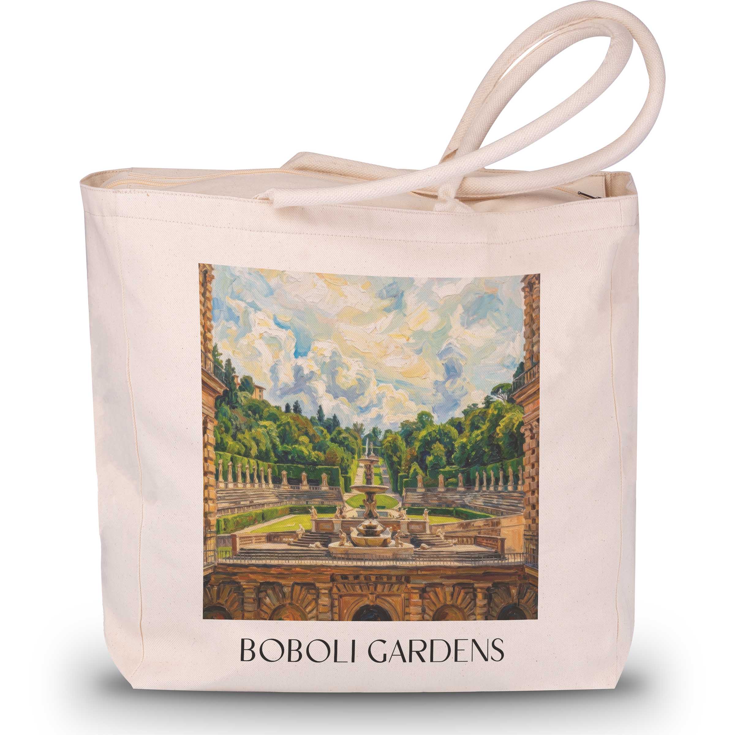 Boboli-Garten Shopping Tasche - Florenz - Italien Tote Bag - Einkaufstasche im Ölgemälde Stil