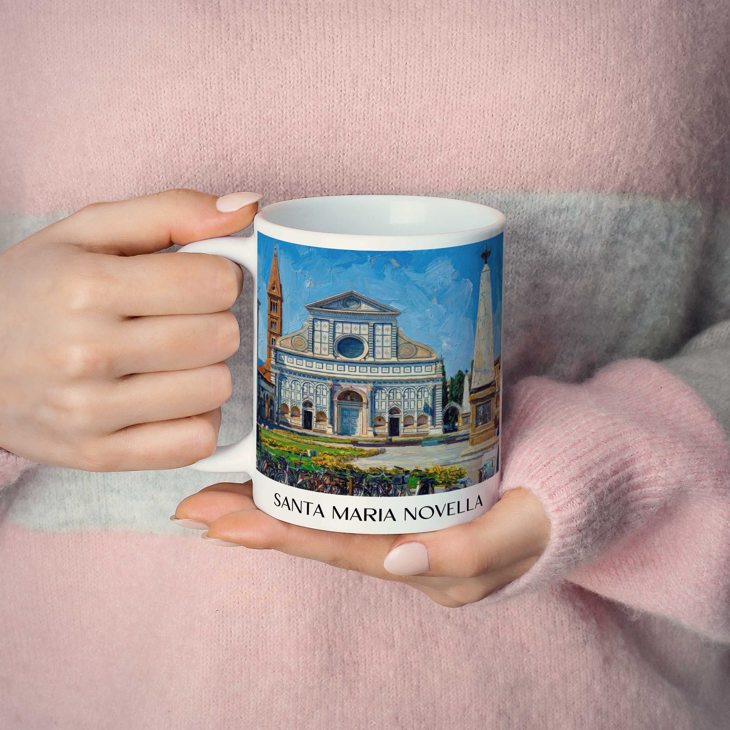 santa-maria-novella-florenz-italien-kaffeebecher-oil-painting-oelgemaelde