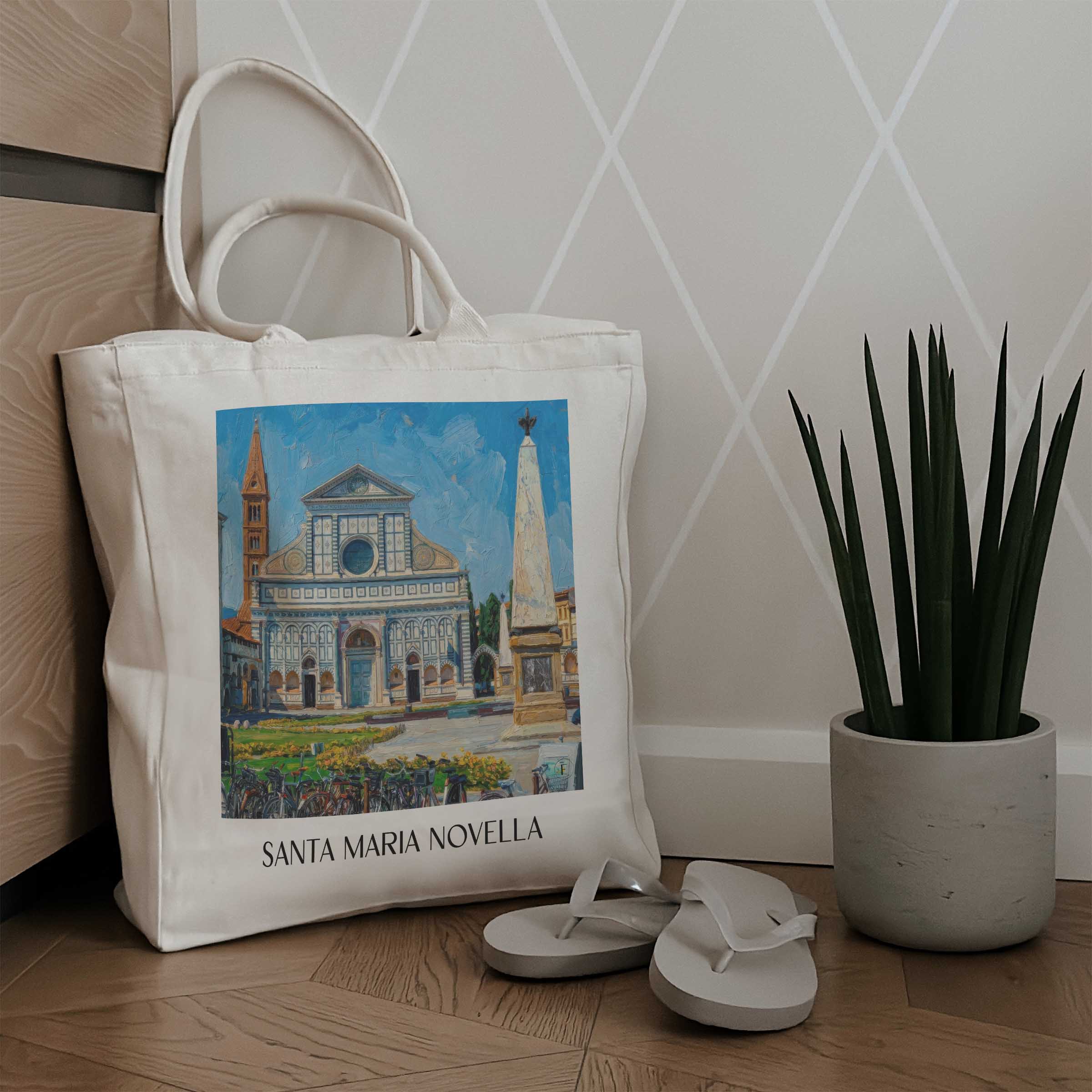 santa-maria-novella-florenz-italien-einkaufstasche-oil-painting-oelgemaelde