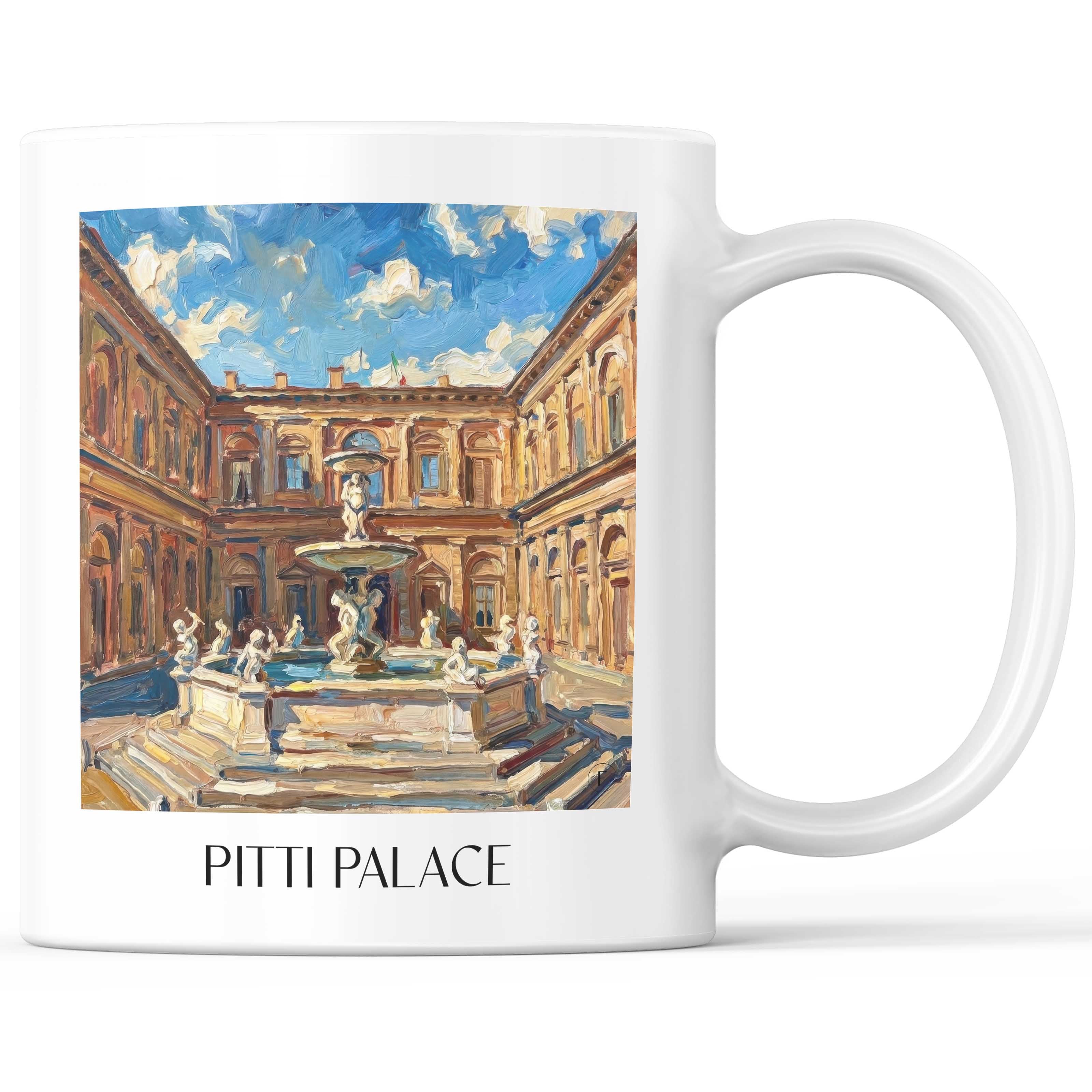 Palazzo Pitti Kaffeebecher - Florenz - Italien Becher - Kaffeetasse im Ölgemälde Stil