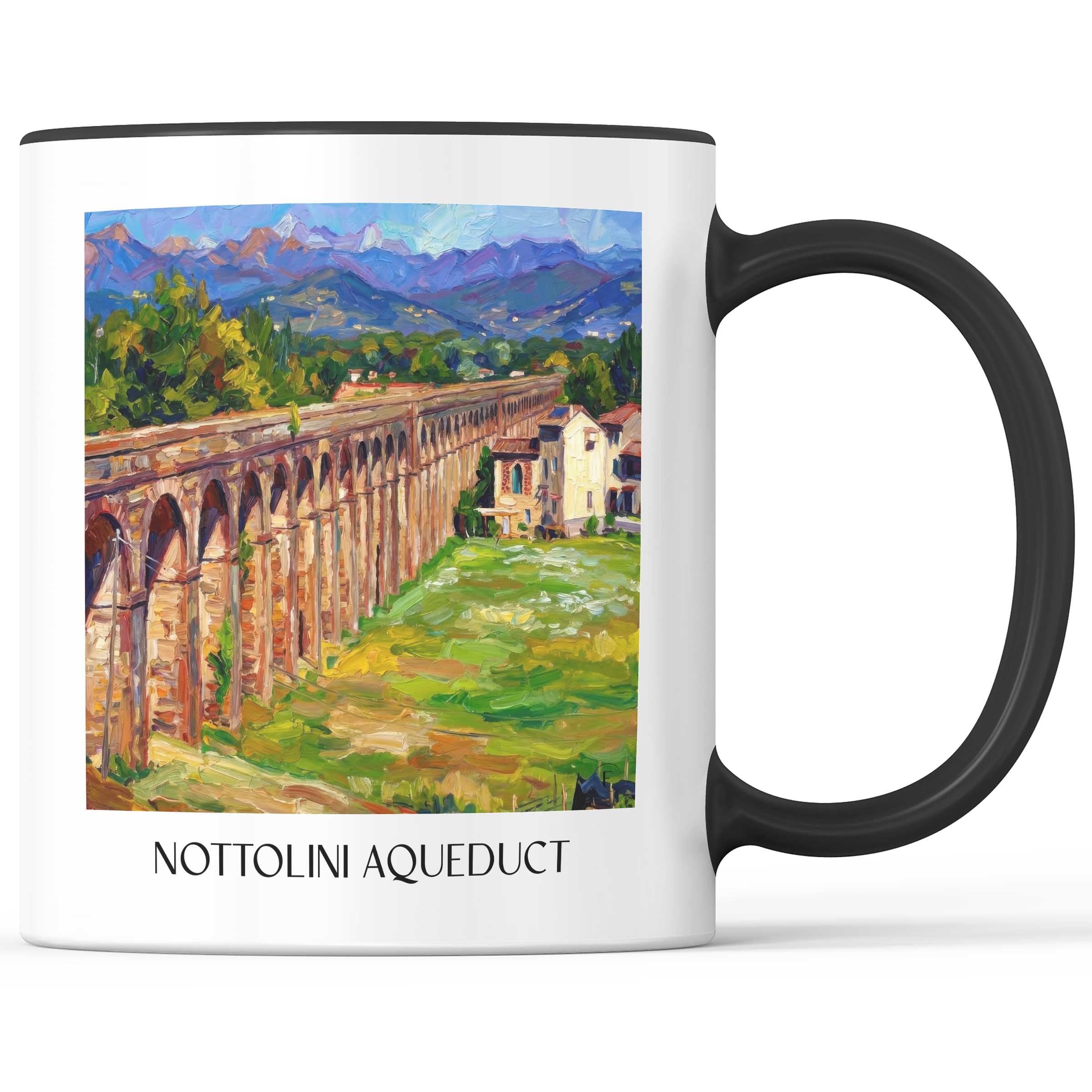 Aquädukt von Nottolini Kaffeebecher - Lucca - Italien Becher - Kaffeetasse im Ölgemälde Stil