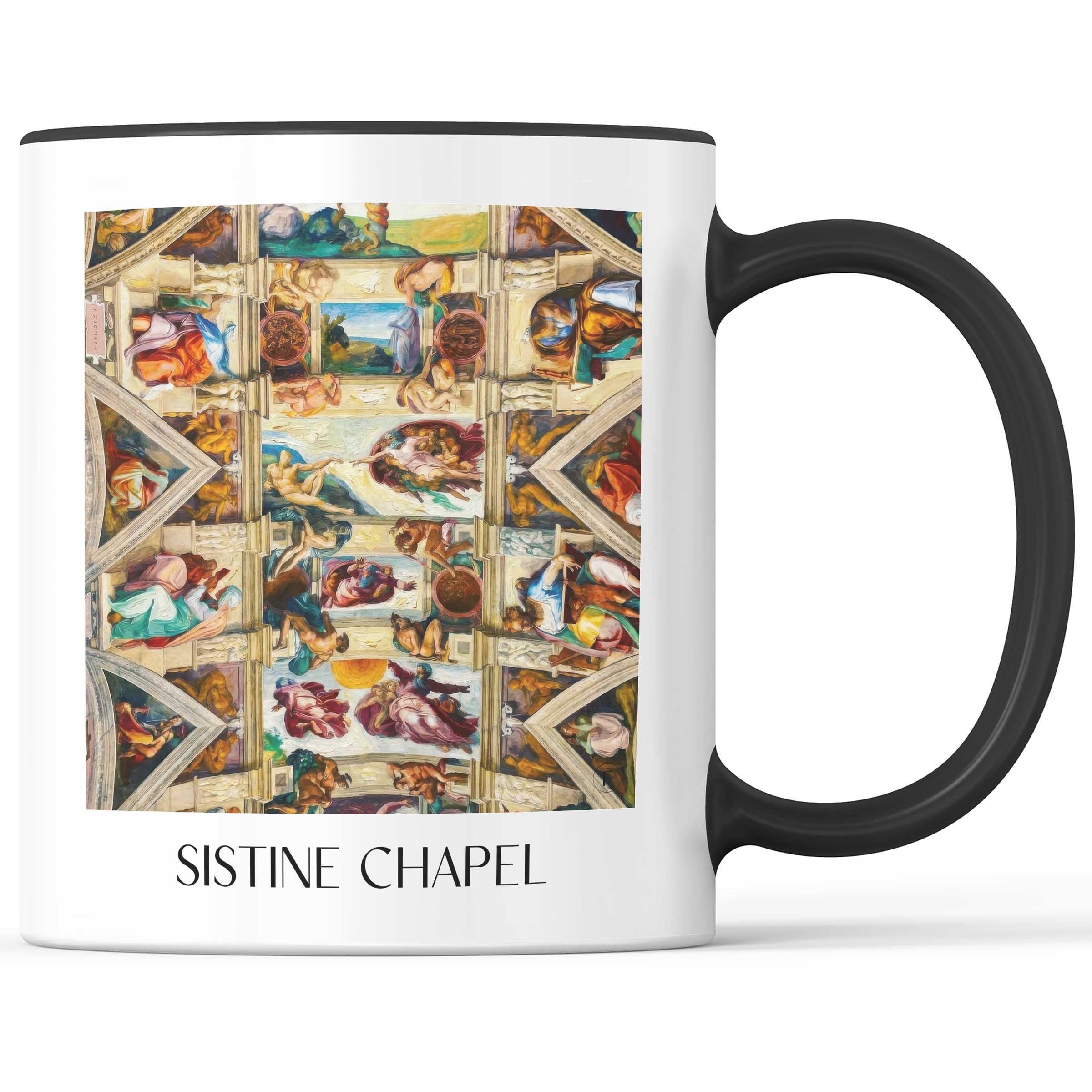 Sixtinische Kapelle Kaffeebecher - Vatikanstadt - Italien Becher - Kaffeetasse im Ölgemälde Stil