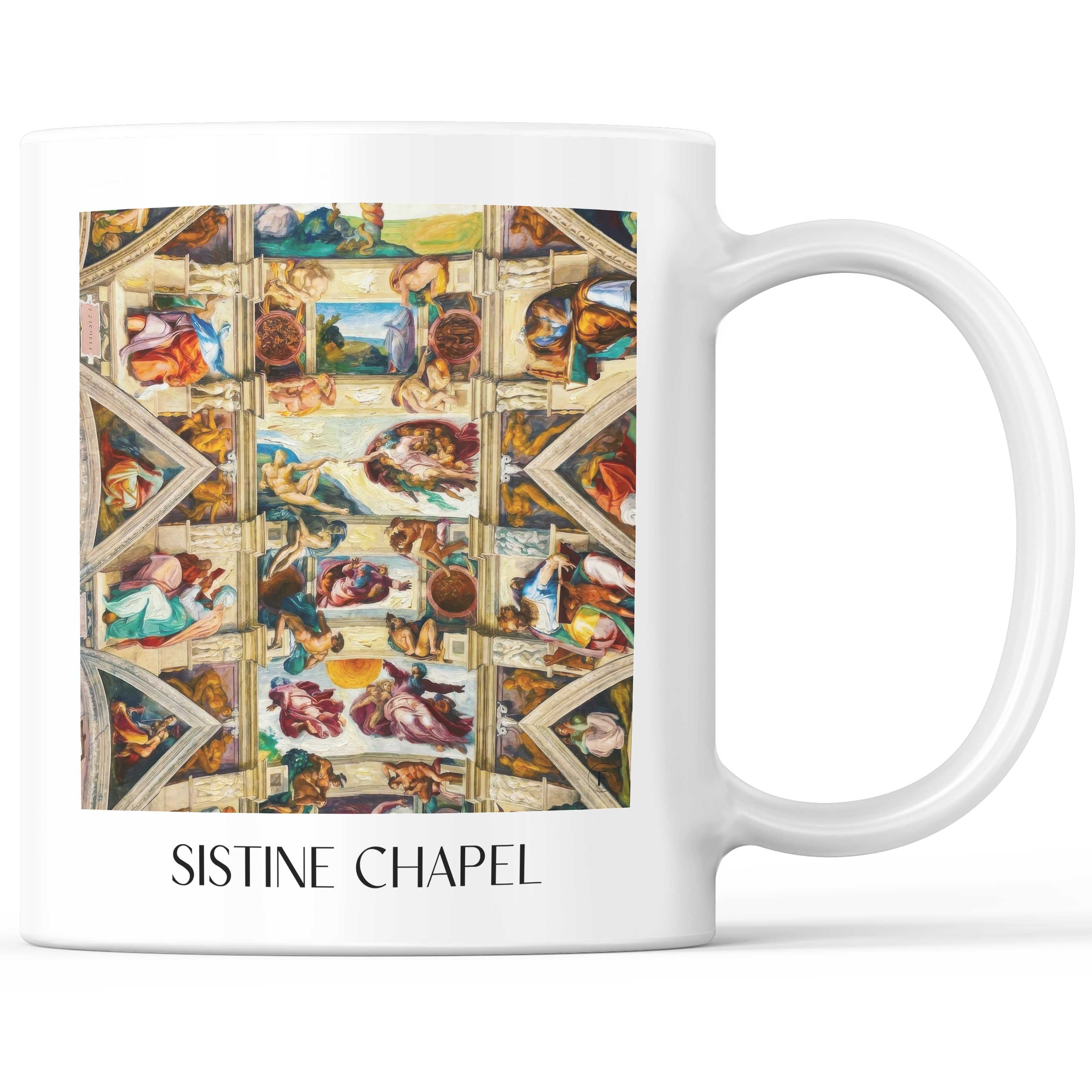 Sixtinische Kapelle Kaffeebecher - Vatikanstadt - Italien Becher - Kaffeetasse im Ölgemälde Stil