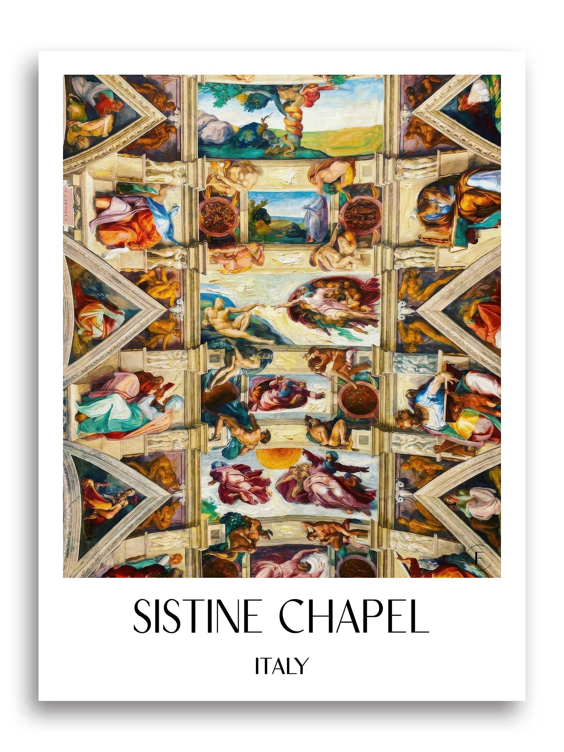 Sixtinische Kapelle Poster - Vatikanstadt - Italien Kunstdruck - Ölgemälde von A4 bis A1
