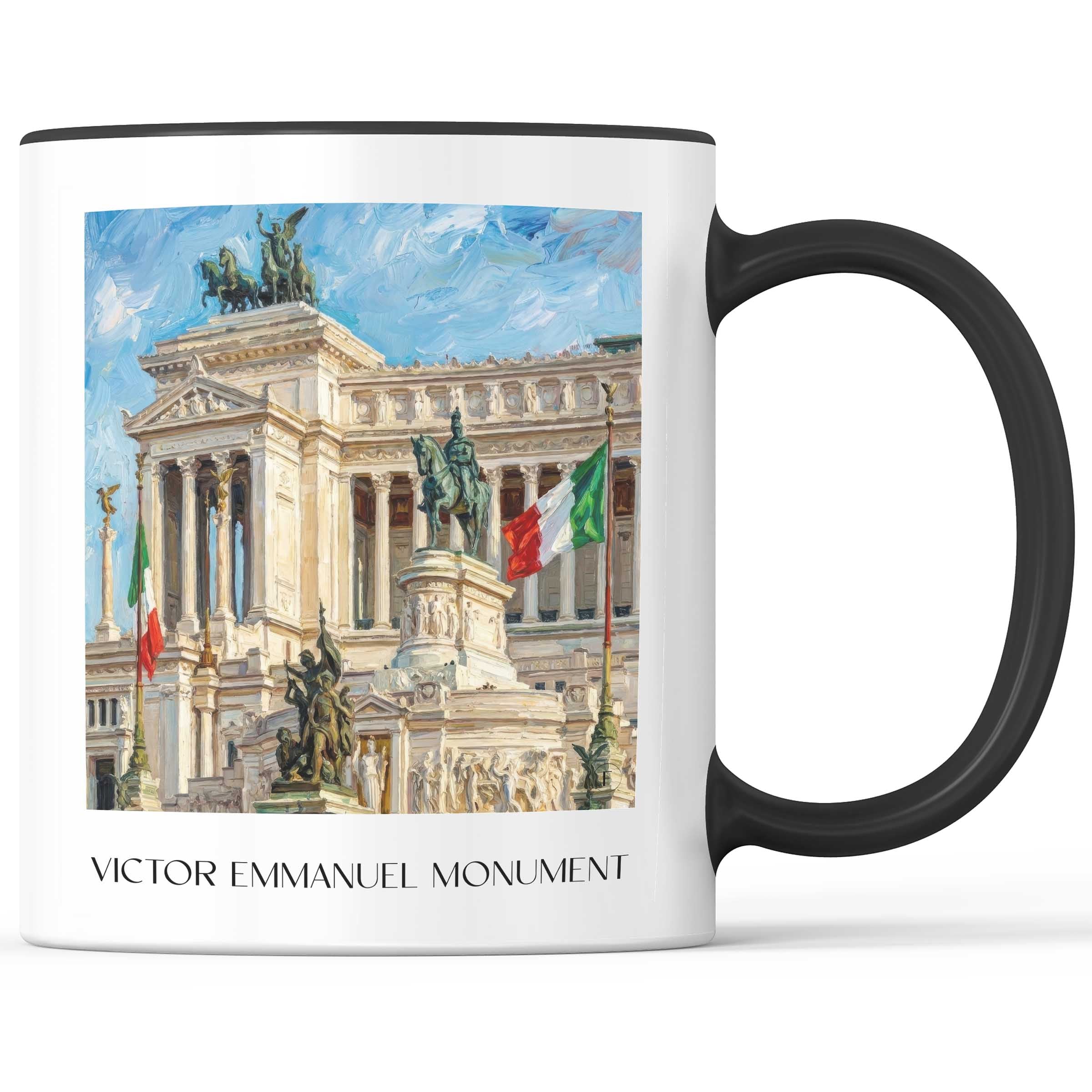 Viktor-Emanuelsdenkmal Kaffeebecher - Rom - Italien Becher - Kaffeetasse im Ölgemälde Stil