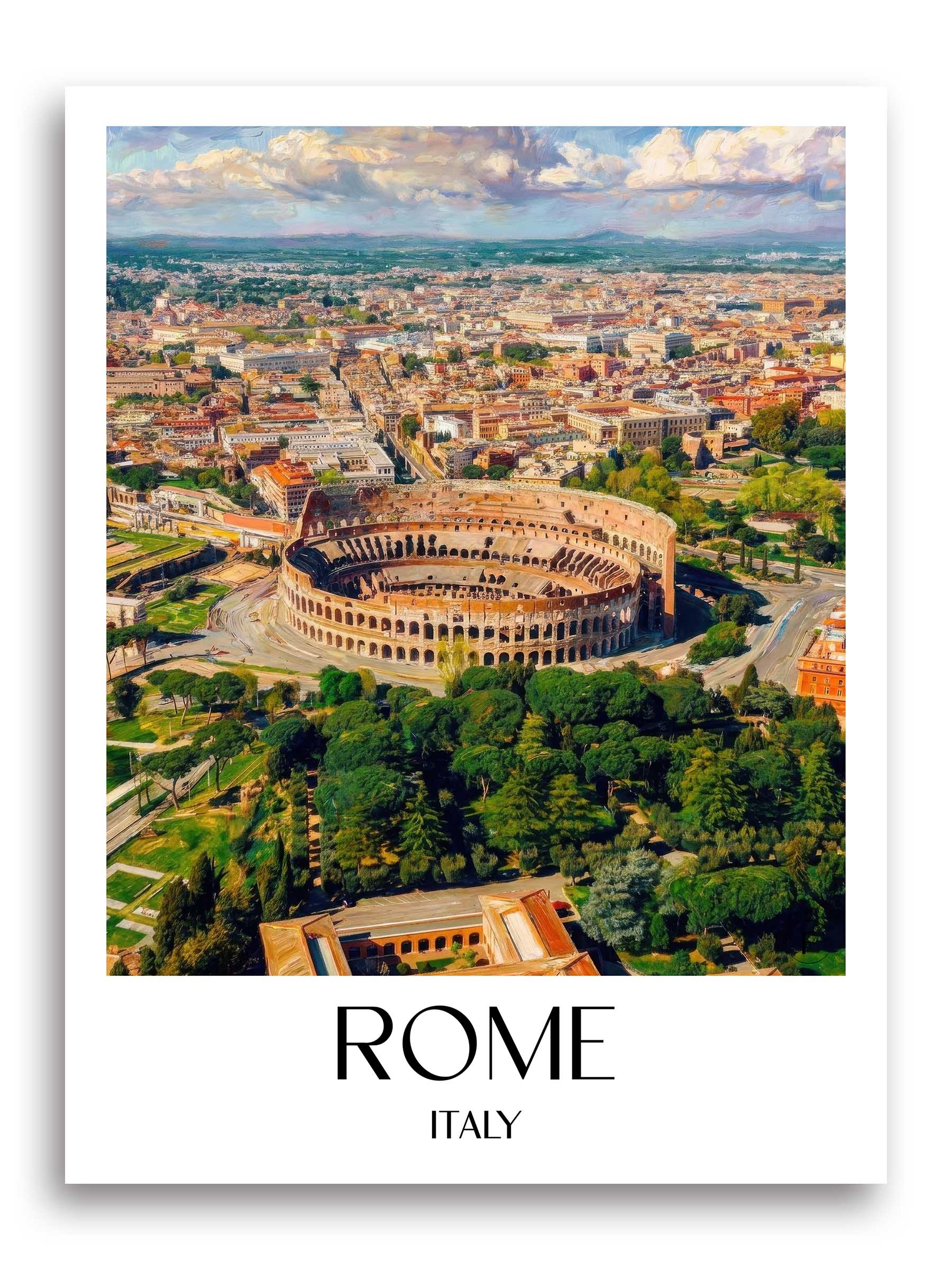 Rom Poster - Italien - Italien Kunstdruck - Ölgemälde von A4 bis A1