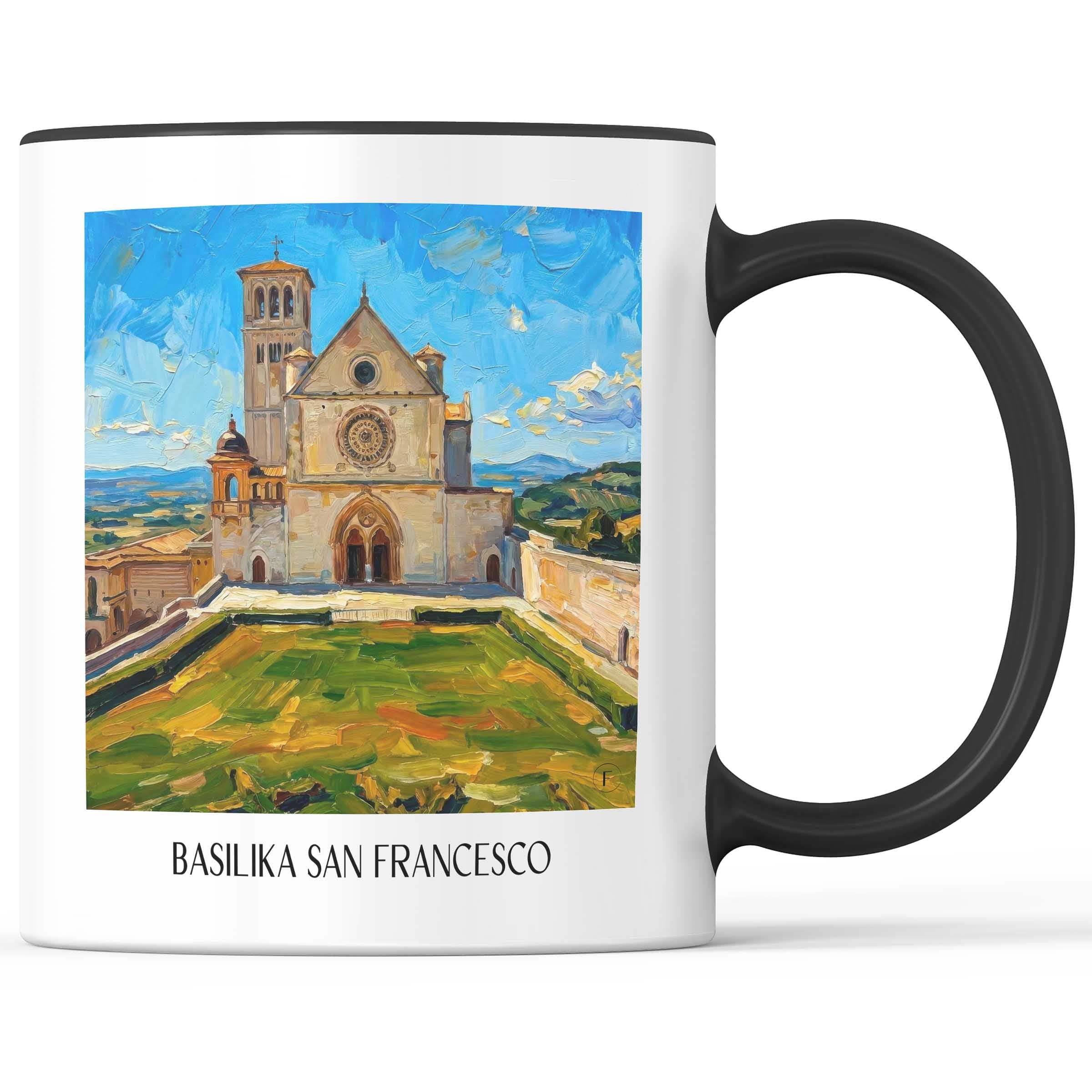 basilika-san-francesco-assisi-italien-kaffeebecher-oil-painting-oelgemaelde