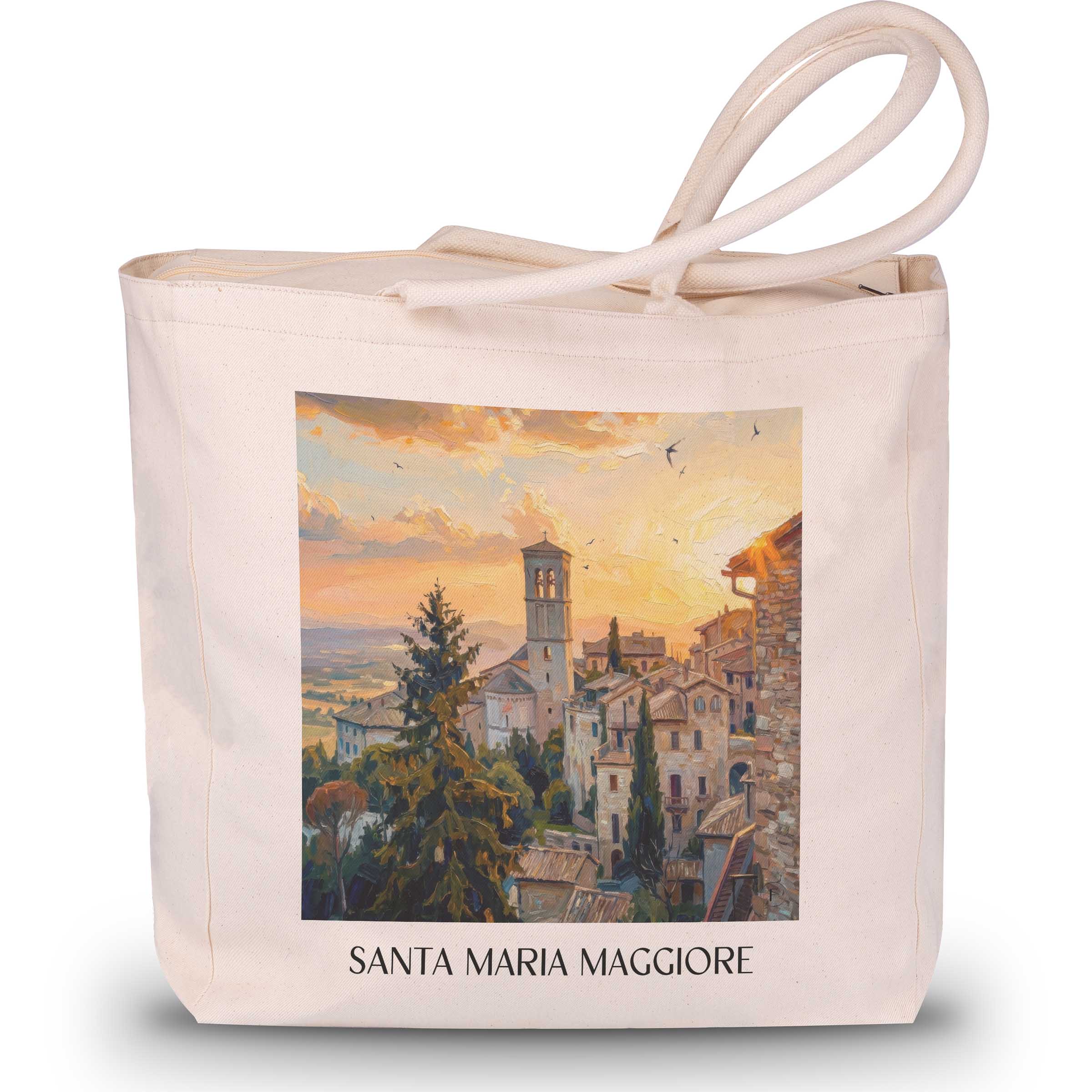 santa-maria-maggiore-assisi-italien-einkaufstasche-oil-painting-oelgemaelde
