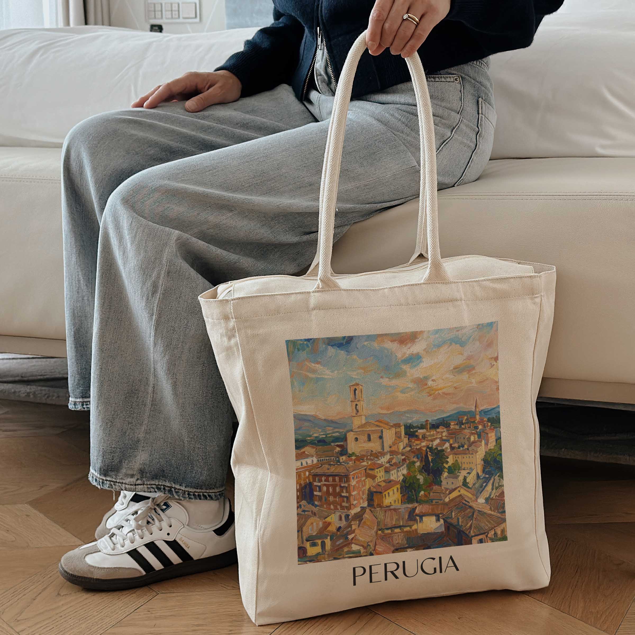 perugia-umbrien-italien-einkaufstasche-oil-painting-oelgemaelde