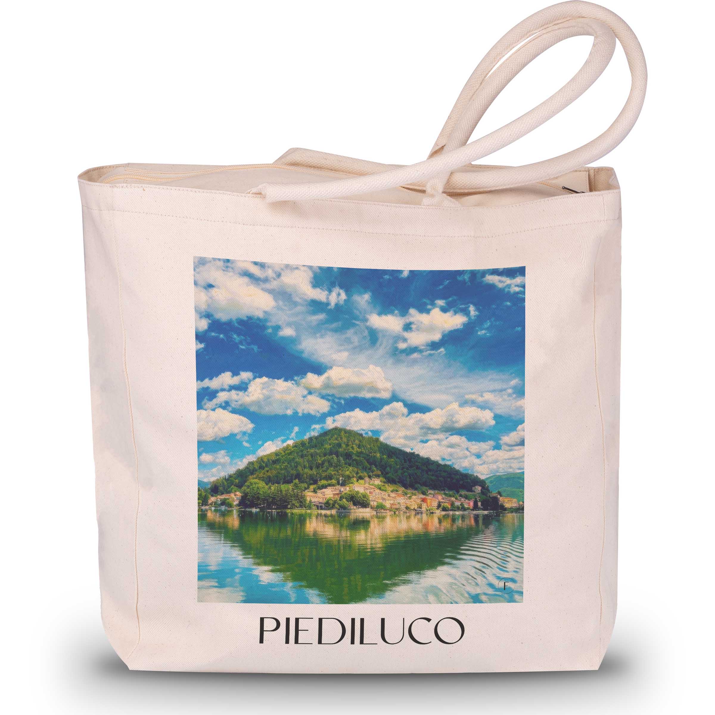 Piediluco Shopping Tasche - Umbrien - Italien Tote Bag - Einkaufstasche im Ölgemälde Stil
