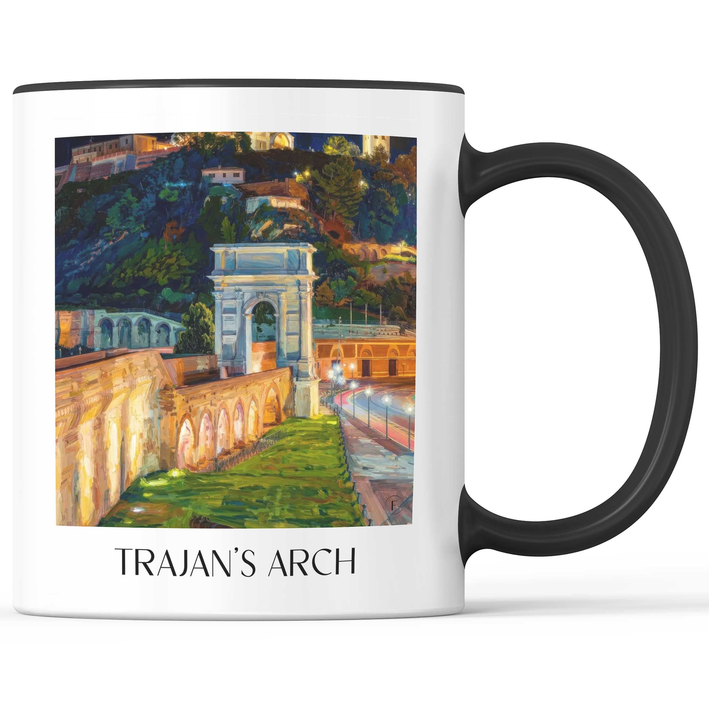 Arco di Traiano Kaffeebecher - Ancona - Italien Becher - Kaffeetasse im Ölgemälde Stil