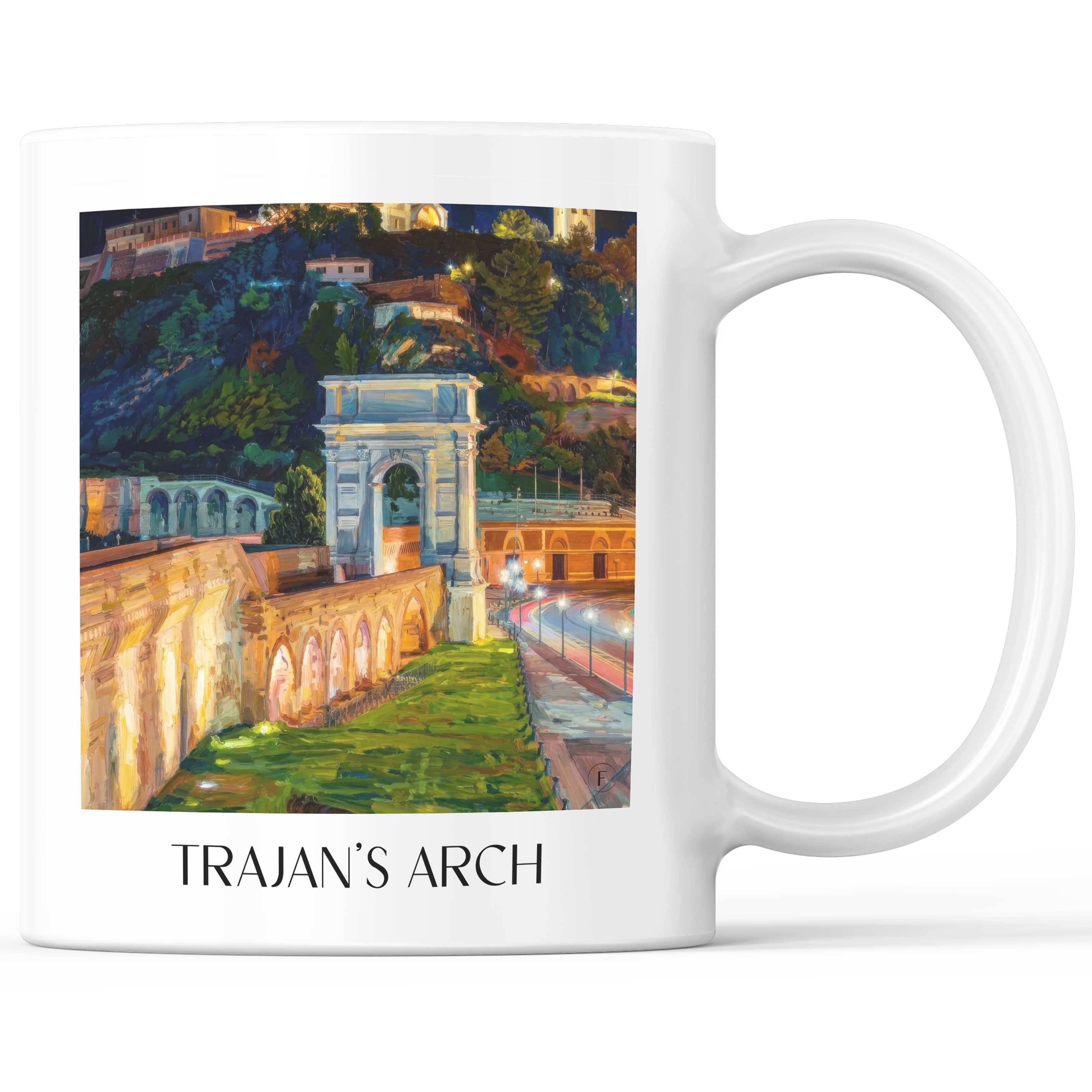Arco di Traiano Kaffeebecher - Ancona - Italien Becher - Kaffeetasse im Ölgemälde Stil