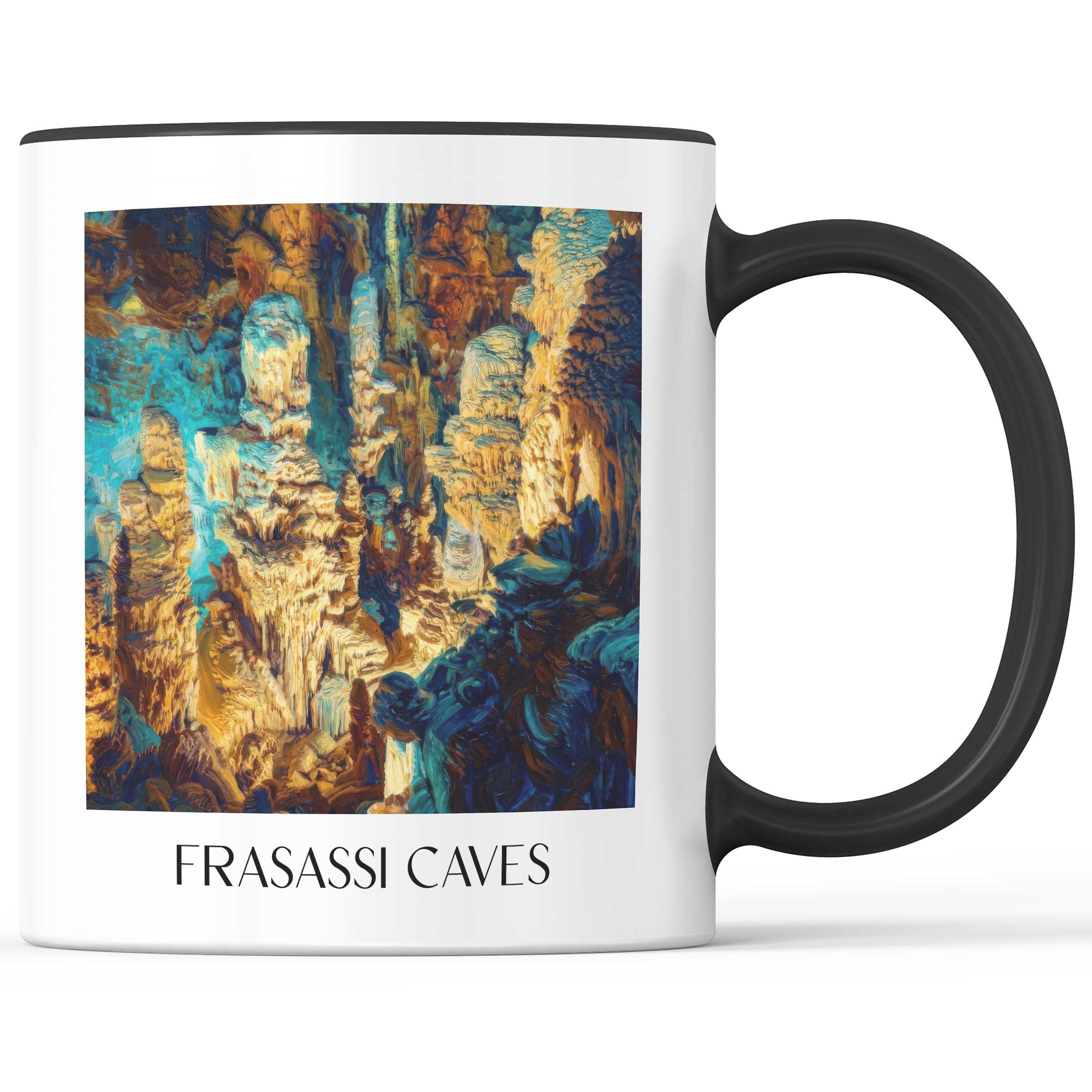 Grotten von Frasassi Kaffeebecher - Genga - Italien Becher - Kaffeetasse im Ölgemälde Stil