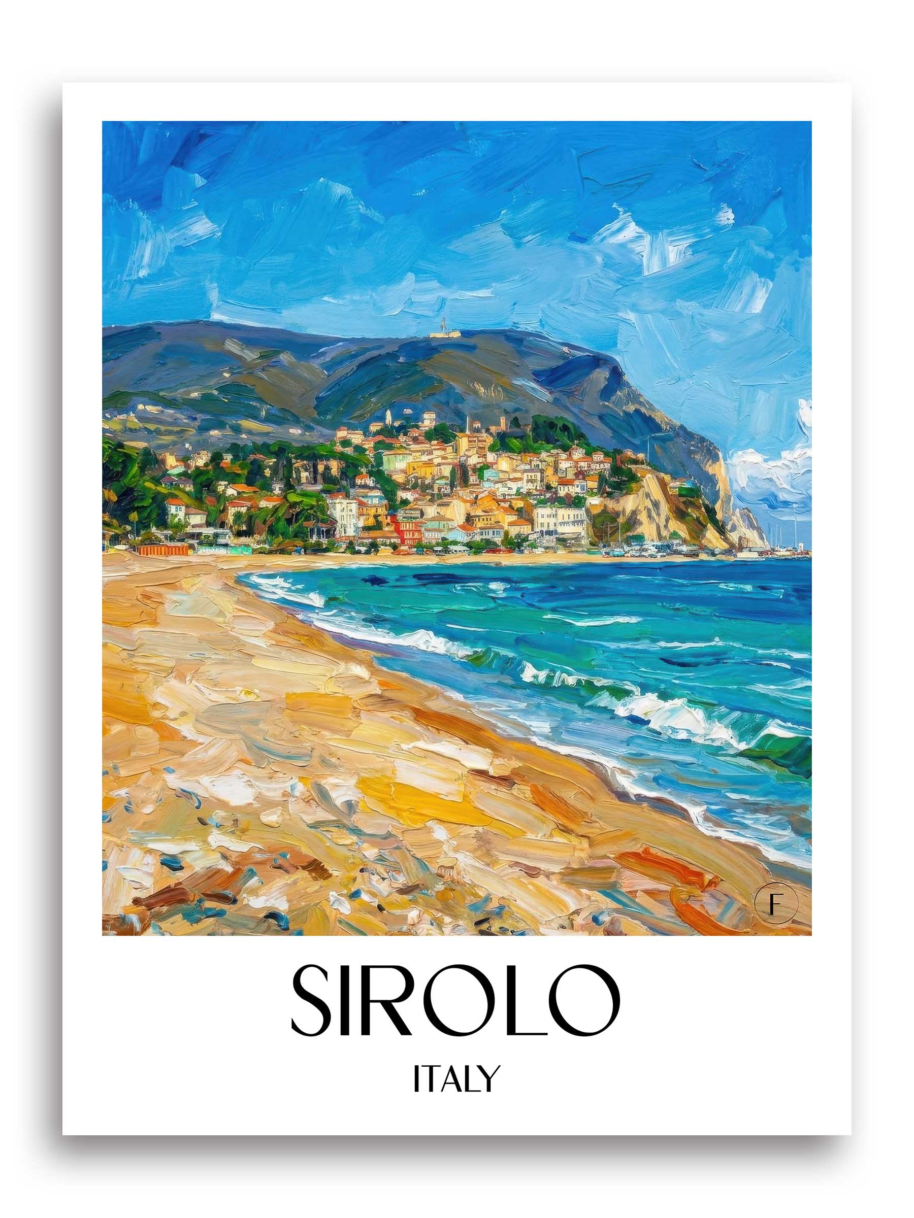 Sirolo Poster - Marken - Italien Kunstdruck - Ölgemälde von A4 bis A1