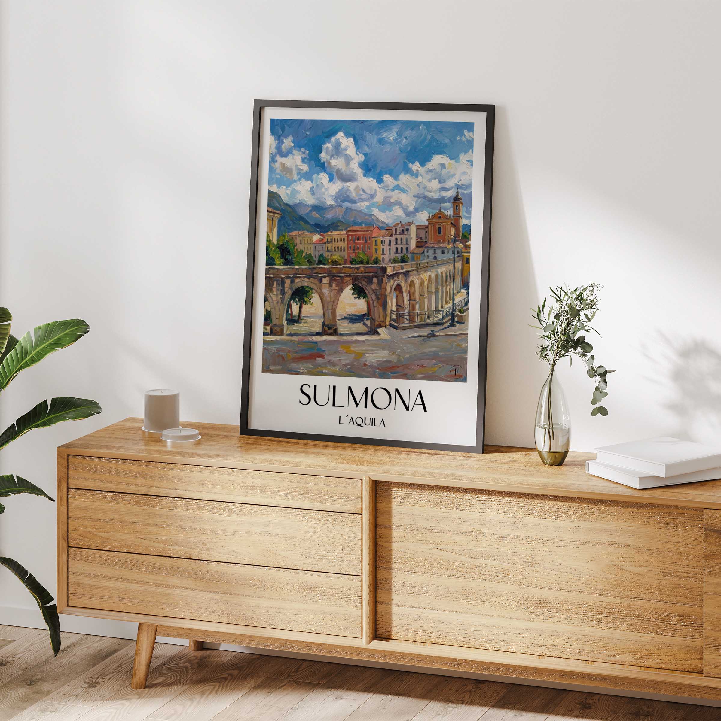 sulmona-l´aquila-italien-poster-oil-painting-oelgemaelde