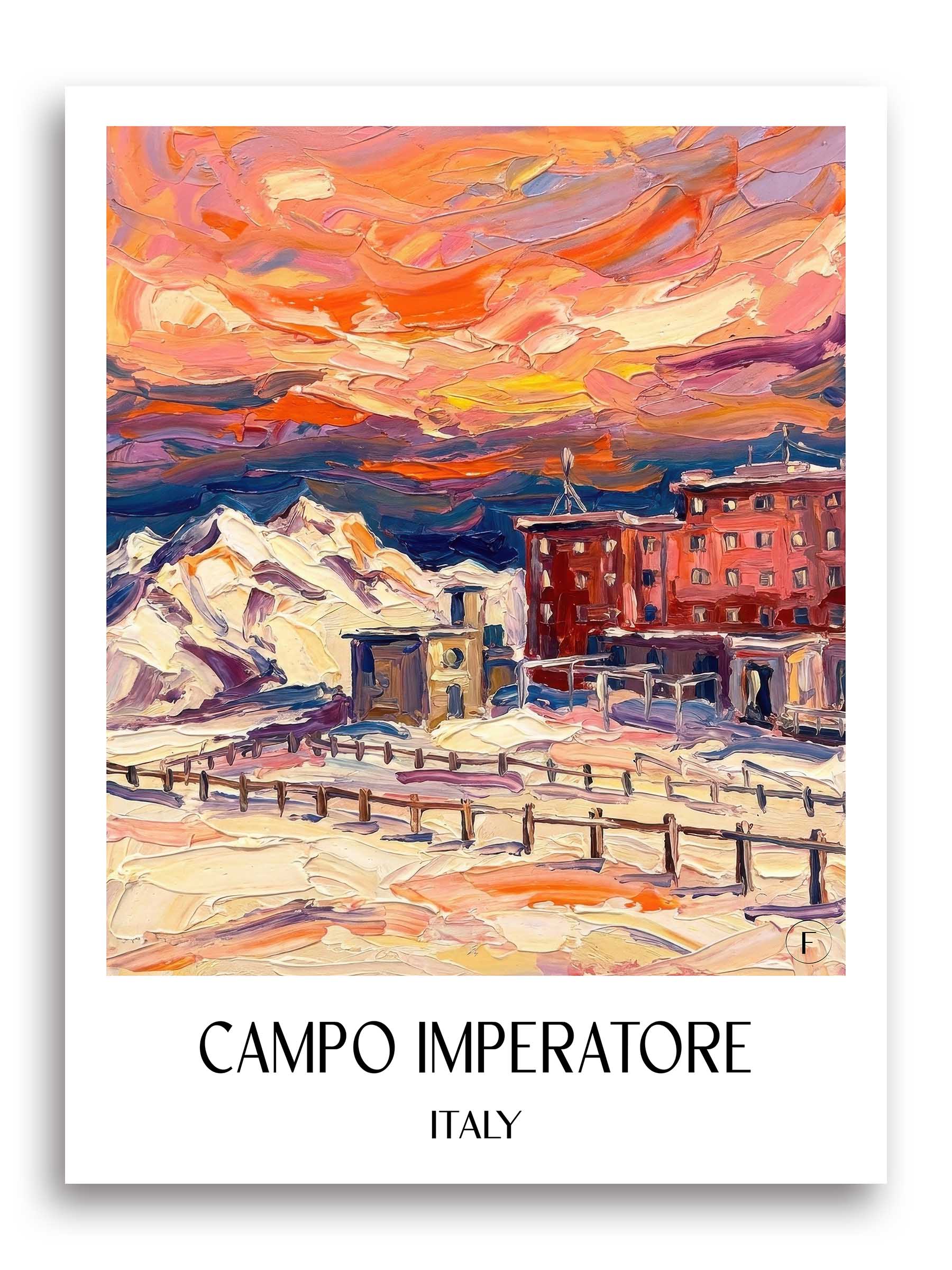 Campo Imperatore Poster - Gran Sasso - Italien Kunstdruck - Ölgemälde von A4 bis A1