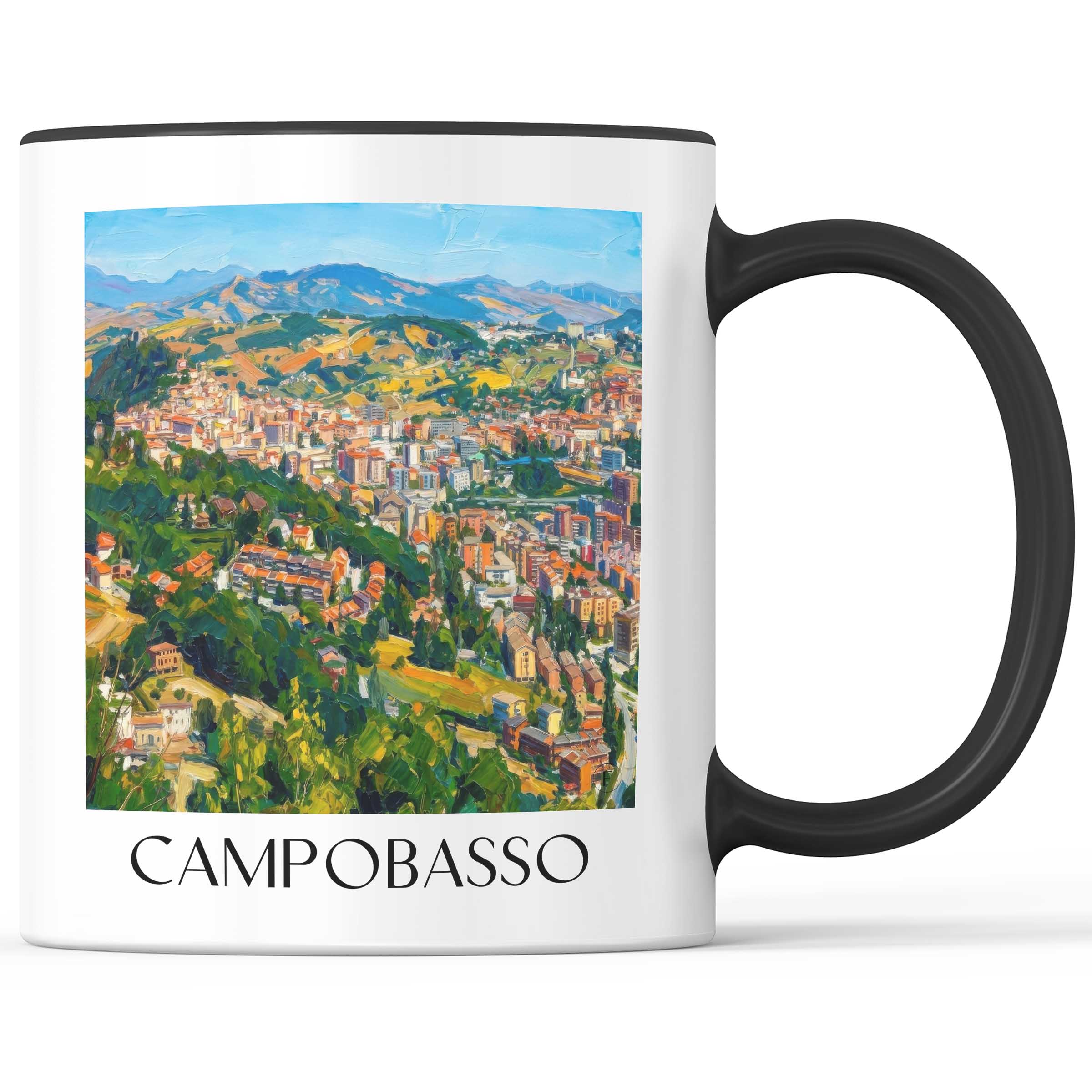 Campobasso Kaffeebecher - Molise - Italien Becher - Kaffeetasse im Ölgemälde Stil