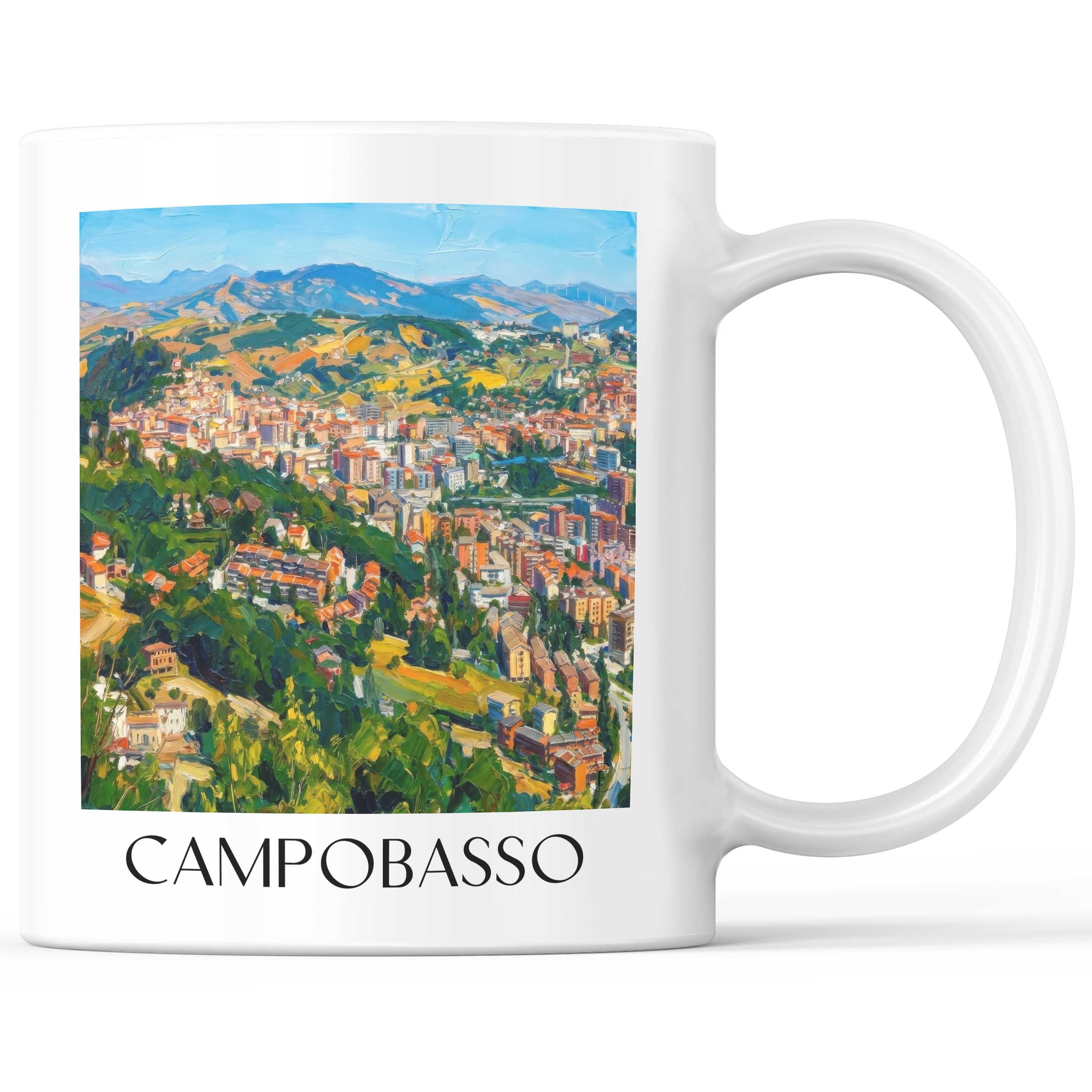 Campobasso Kaffeebecher - Molise - Italien Becher - Kaffeetasse im Ölgemälde Stil