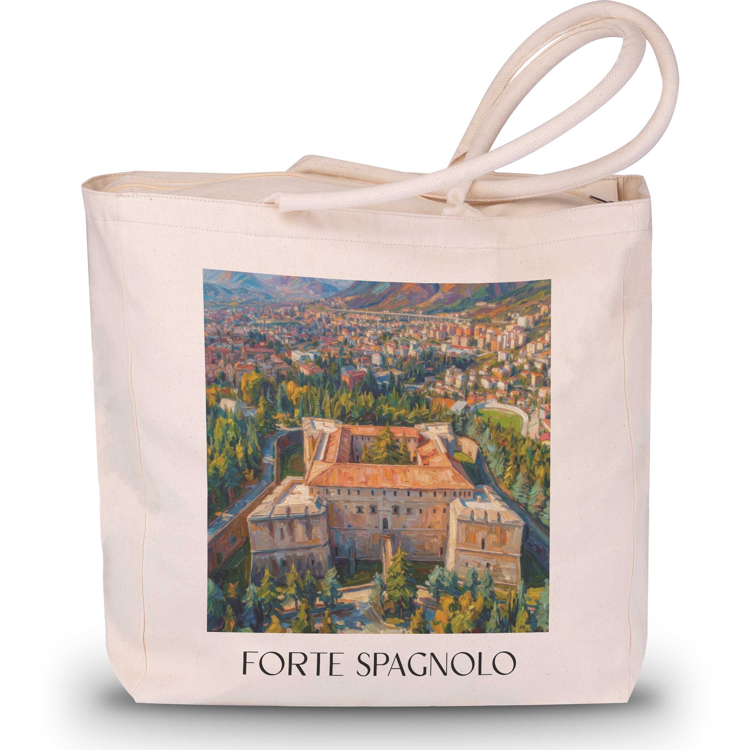 forte-spagnolo-l´aquila-italien-einkaufstasche-oil-painting-oelgemaelde