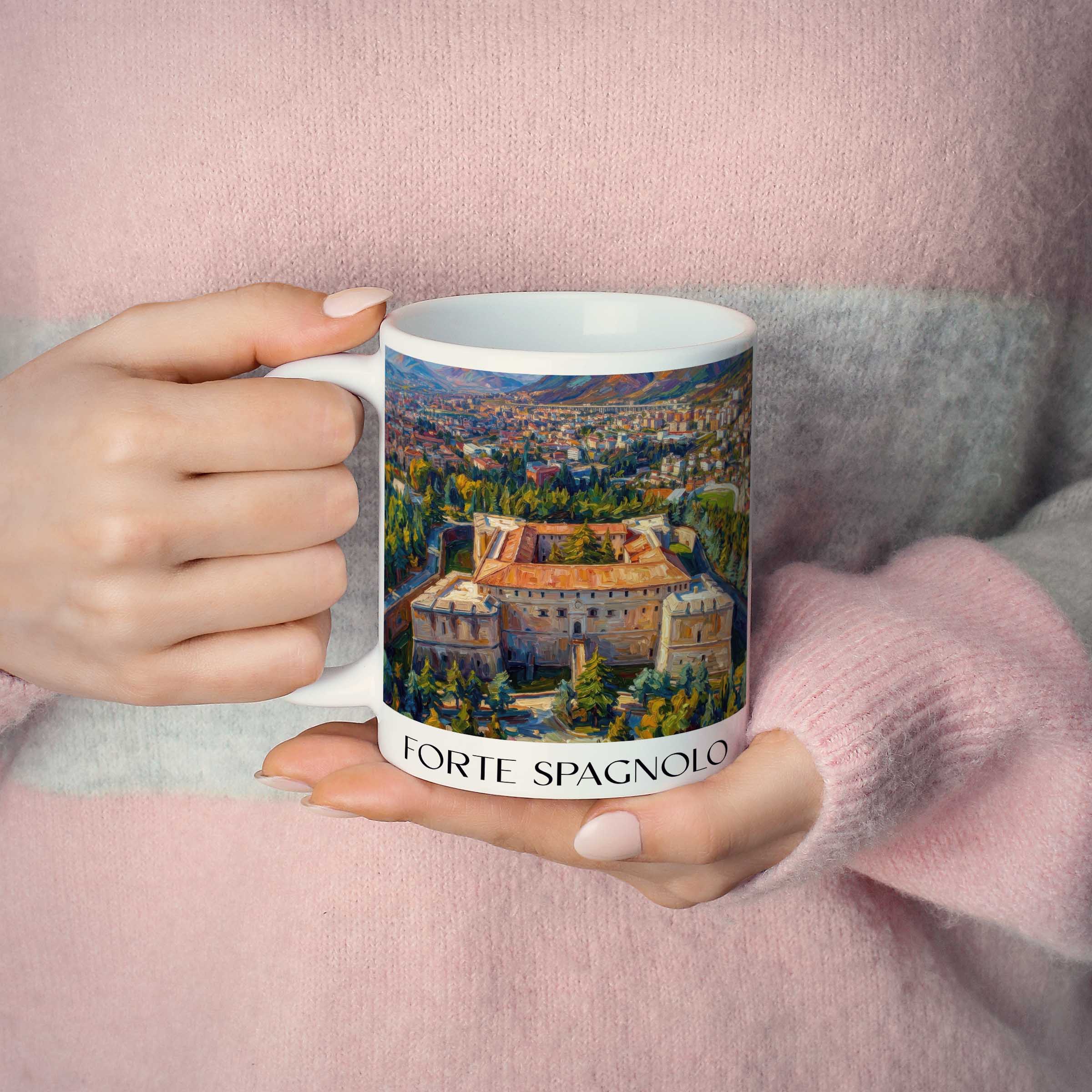 forte-spagnolo-l´aquila-italien-kaffeebecher-oil-painting-oelgemaelde