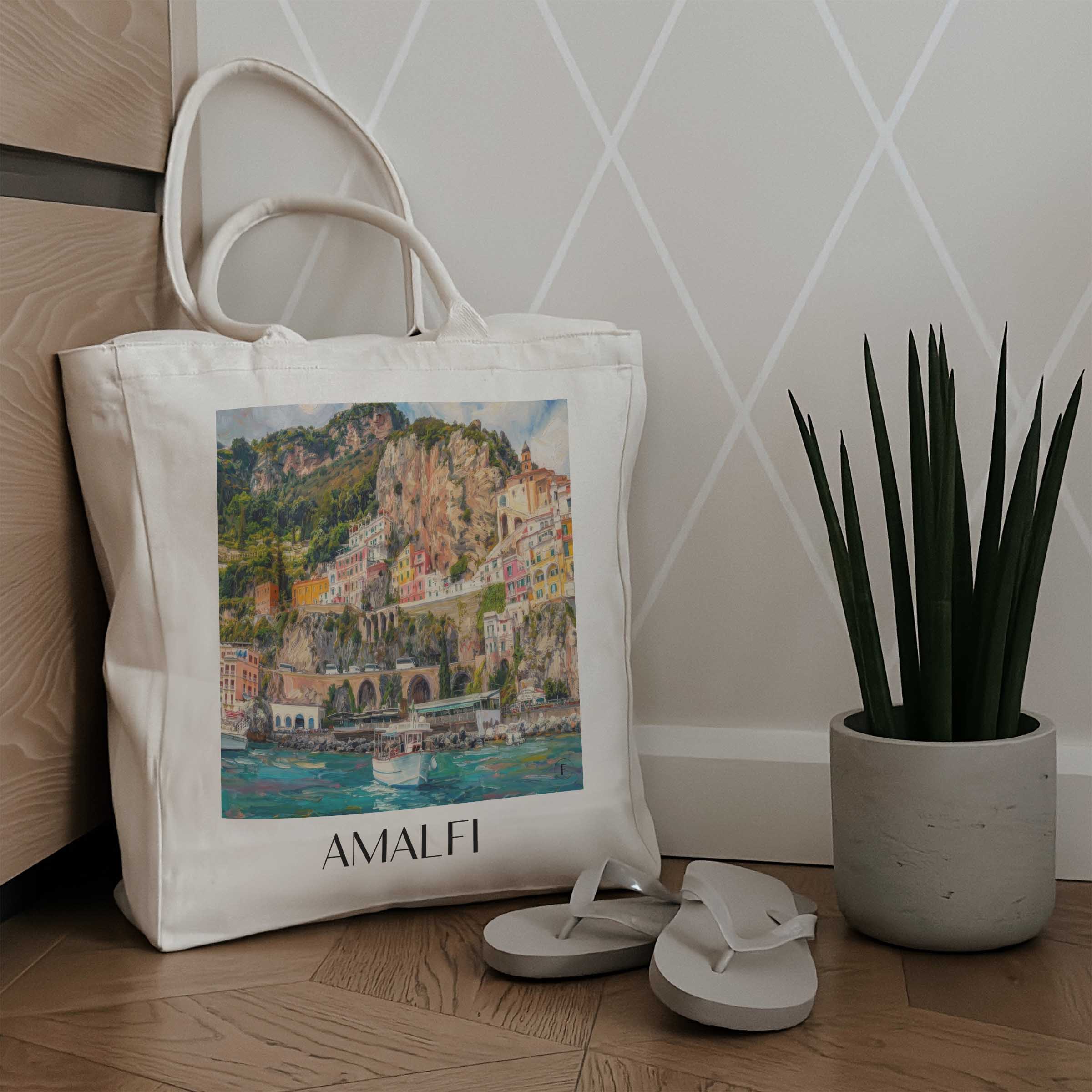 amalfi-kampanien-italien-einkaufstasche-oil-painting-oelgemaelde