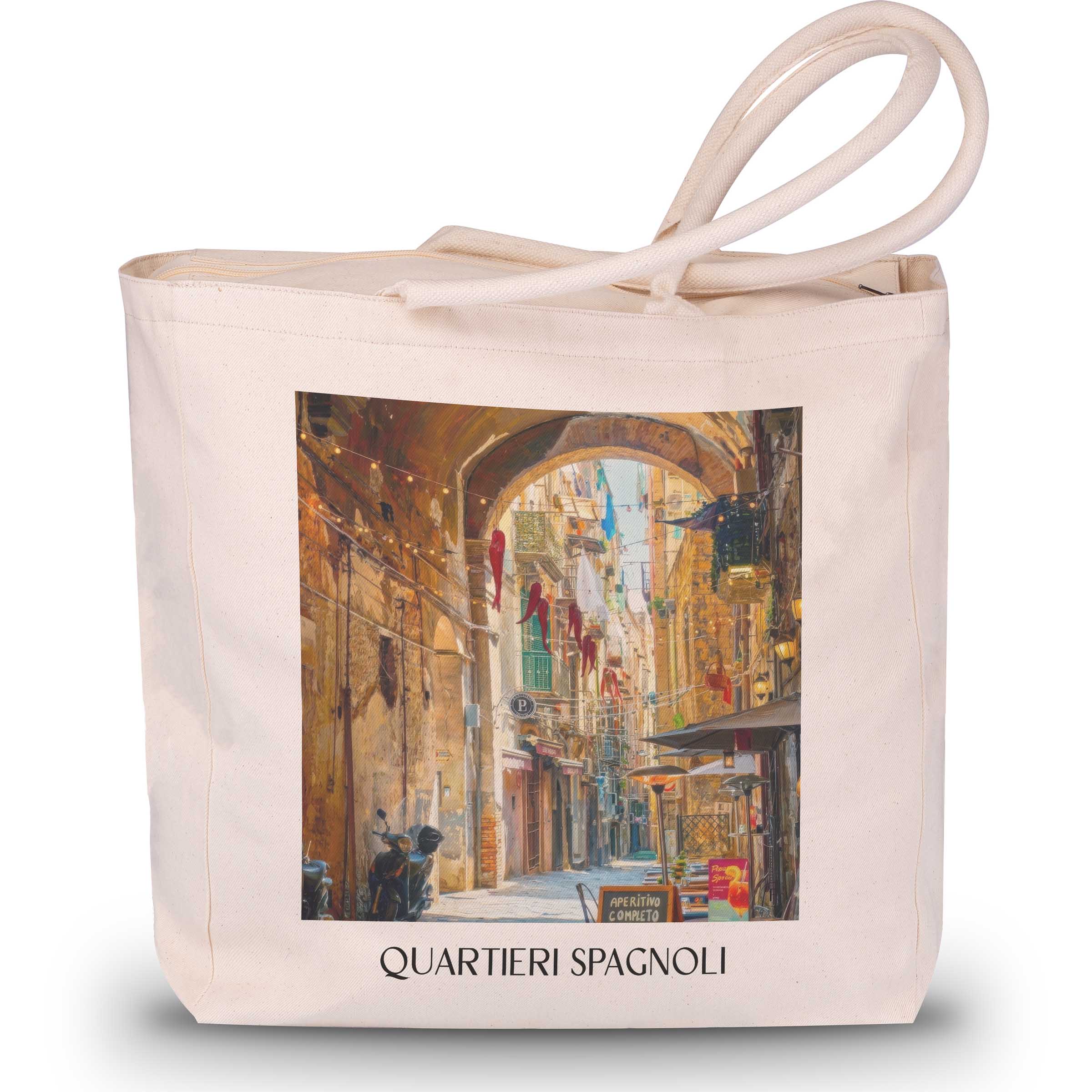 quartieri-spagnoli-neapel-italien-einkaufstasche-oil-painting-oelgemaelde