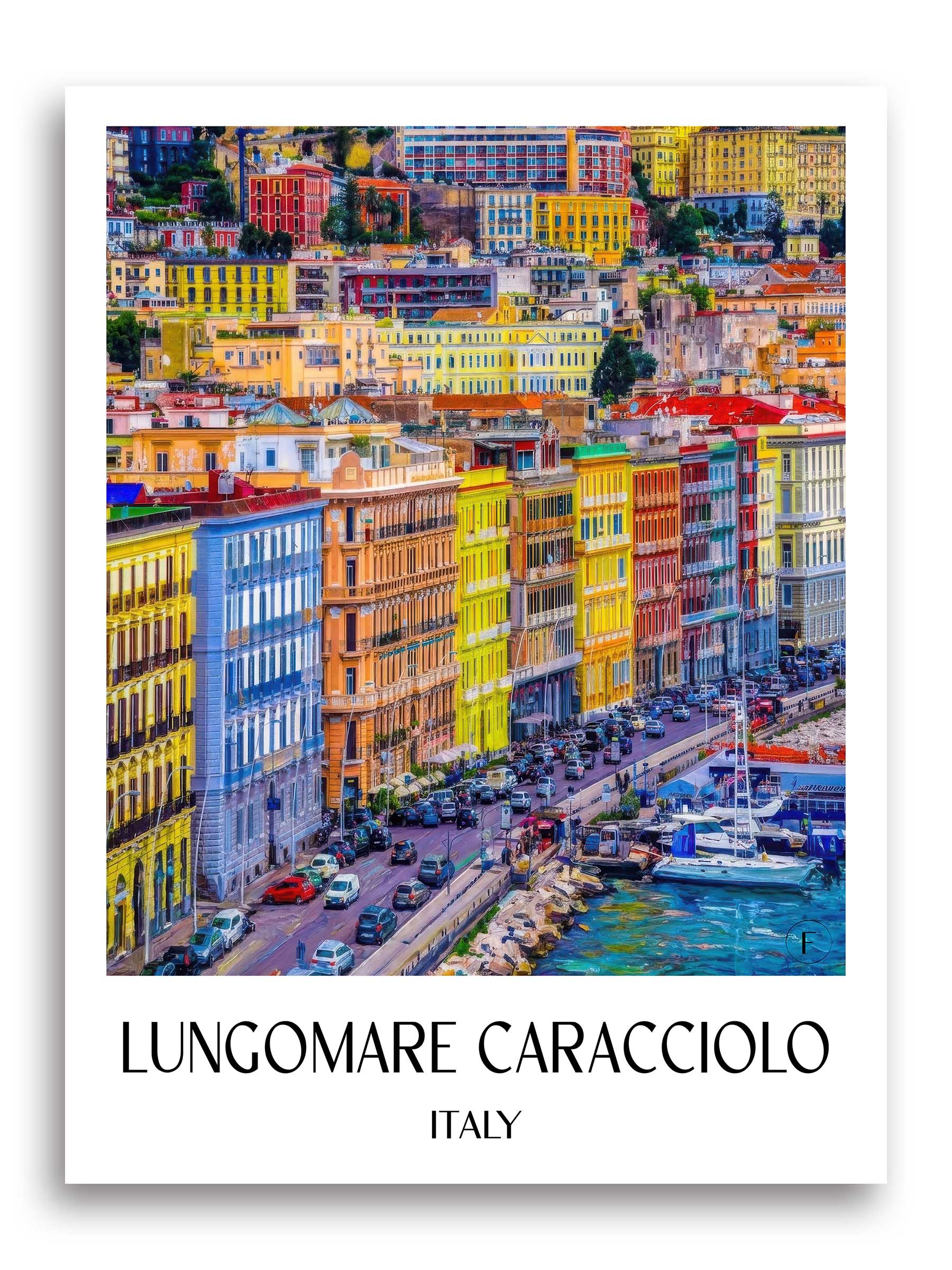 Lungomare Caracciolo Poster - Neapel - Italien Kunstdruck - Ölgemälde von A4 bis A1