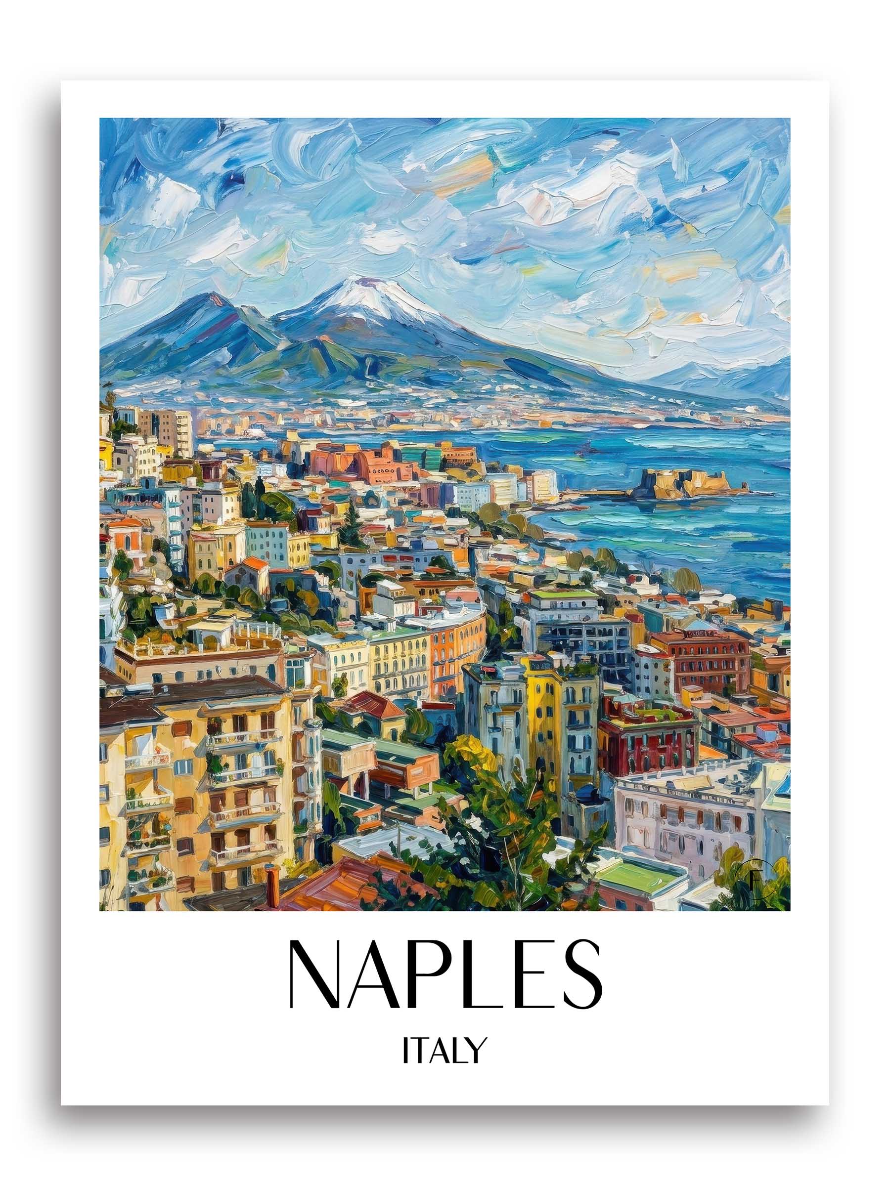 Neapel Poster - Kampanien - Italien Kunstdruck - Ölgemälde von A4 bis A1