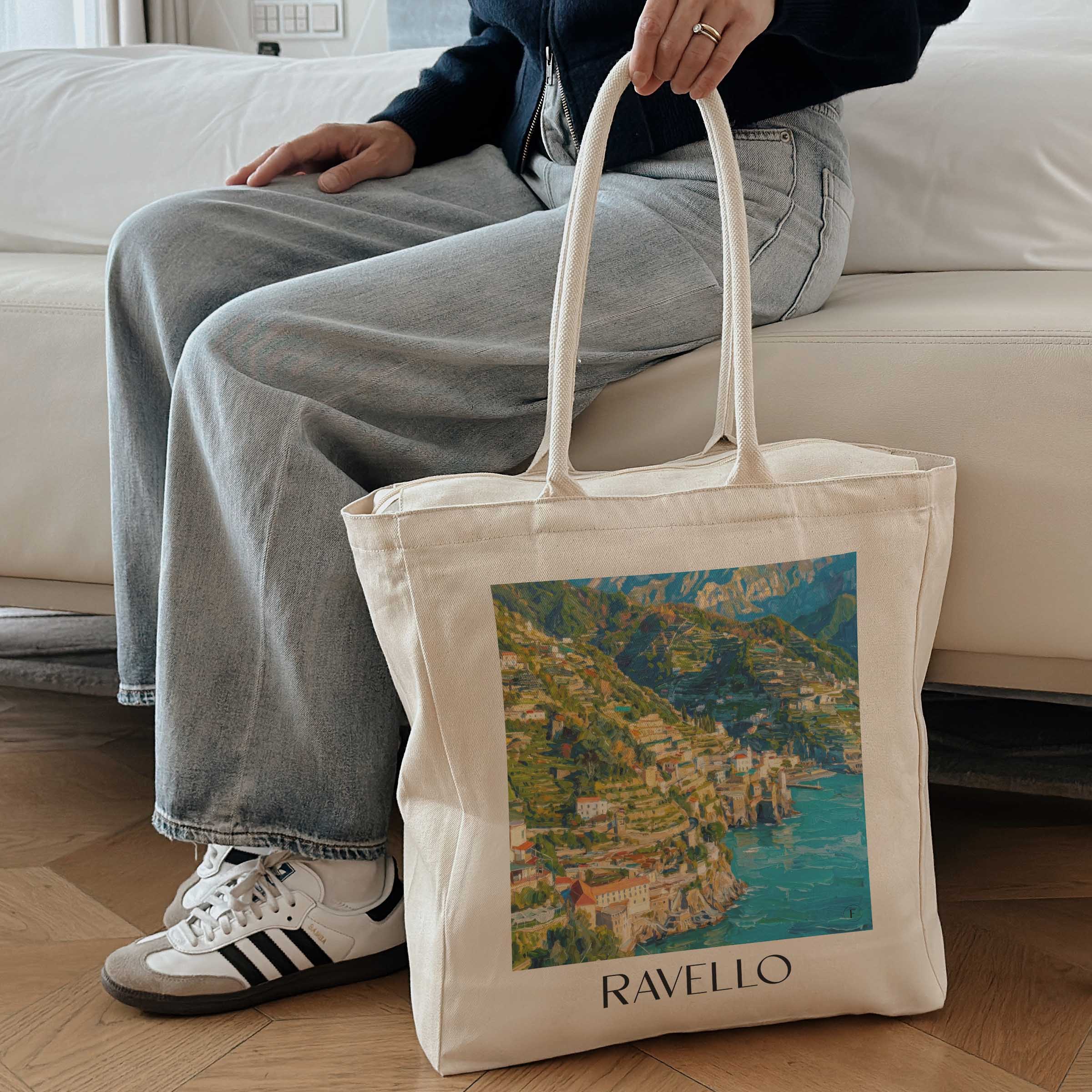 ravello-kampanien-italien-einkaufstasche-oil-painting-oelgemaelde