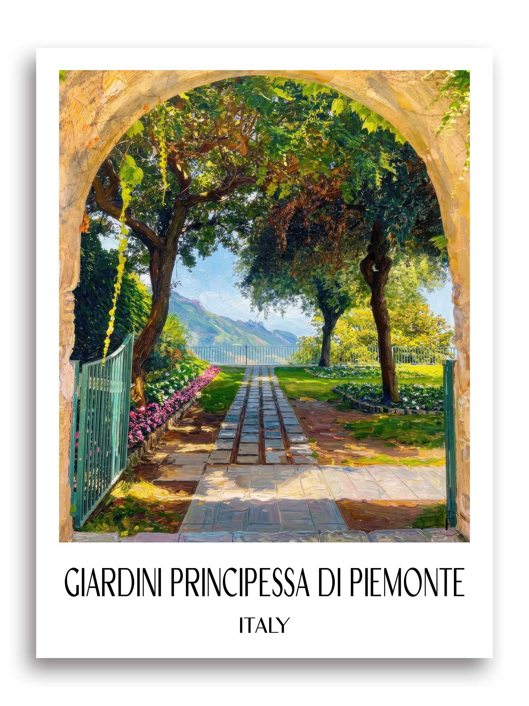 Giardini Principessa di Piemonte Poster - Ravello - Italien Kunstdruck - Ölgemälde von A4 bis A1