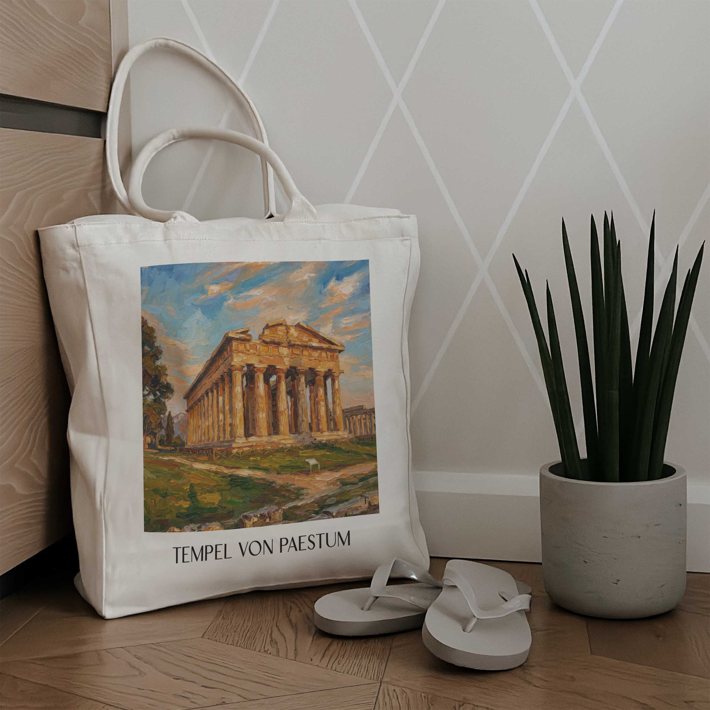 tempel-von-paestum-kampanien-italien-einkaufstasche-oil-painting-oelgemaelde