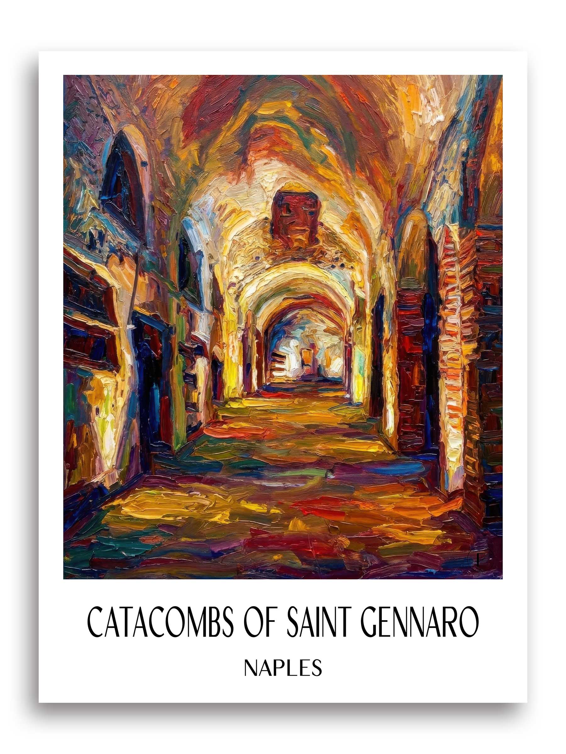 Katakomben des Heiligen Gennaro Poster - Neapel - Italien Kunstdruck - Ölgemälde von A4 bis A1