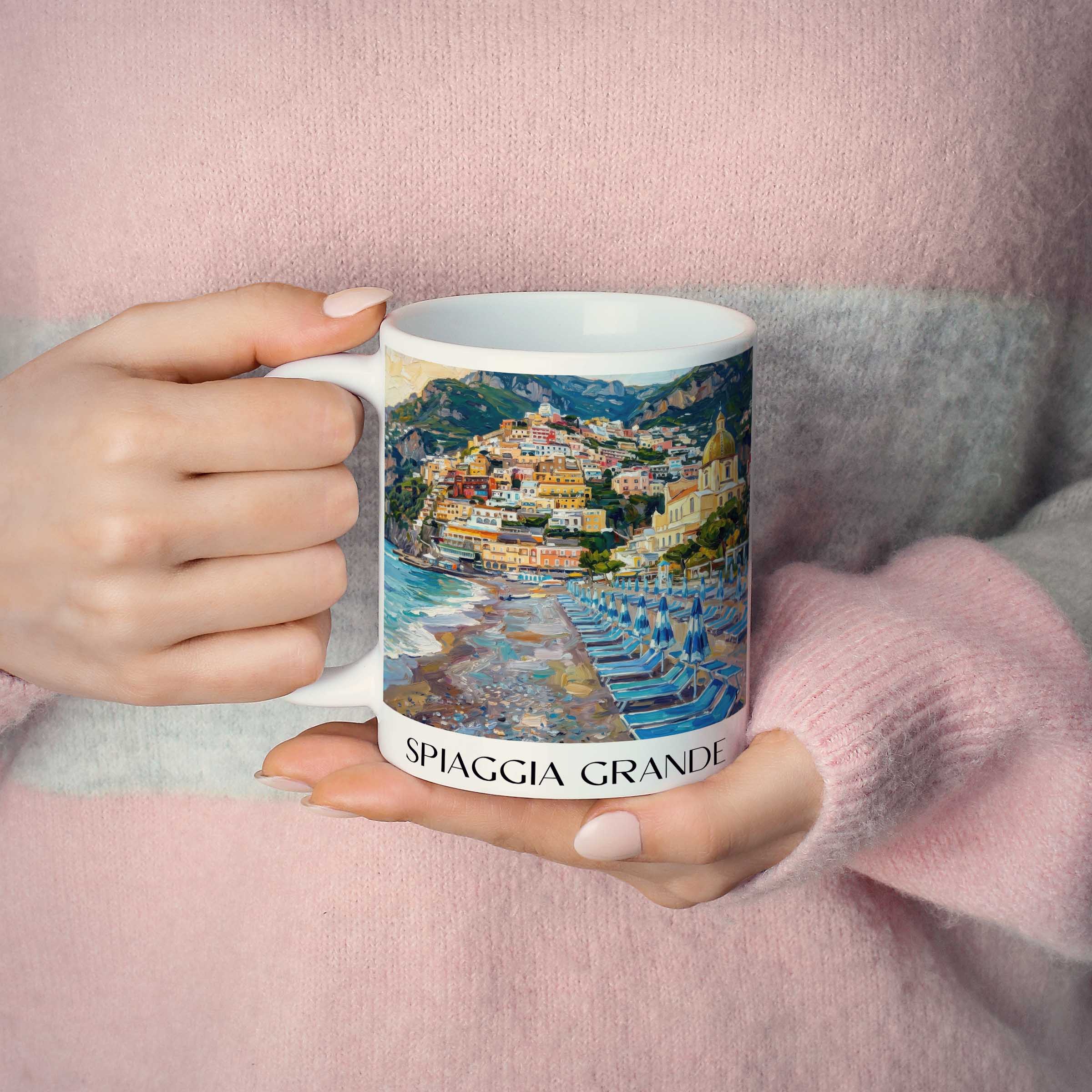 spiaggia-grande-positano-italien-kaffeebecher-oil-painting-oelgemaelde