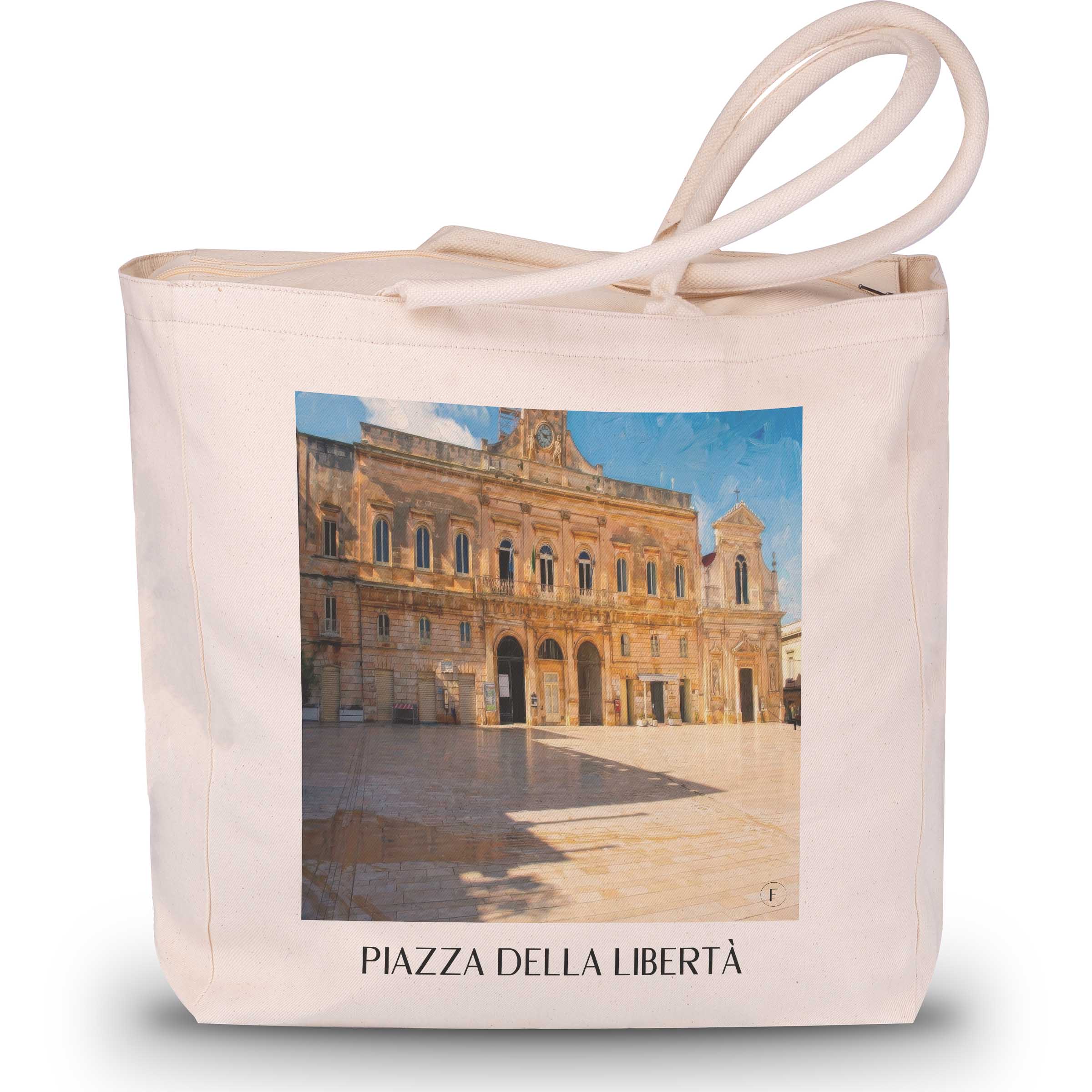 piazza-della-libertà-ostuni-italien-einkaufstasche-oil-painting-oelgemaelde