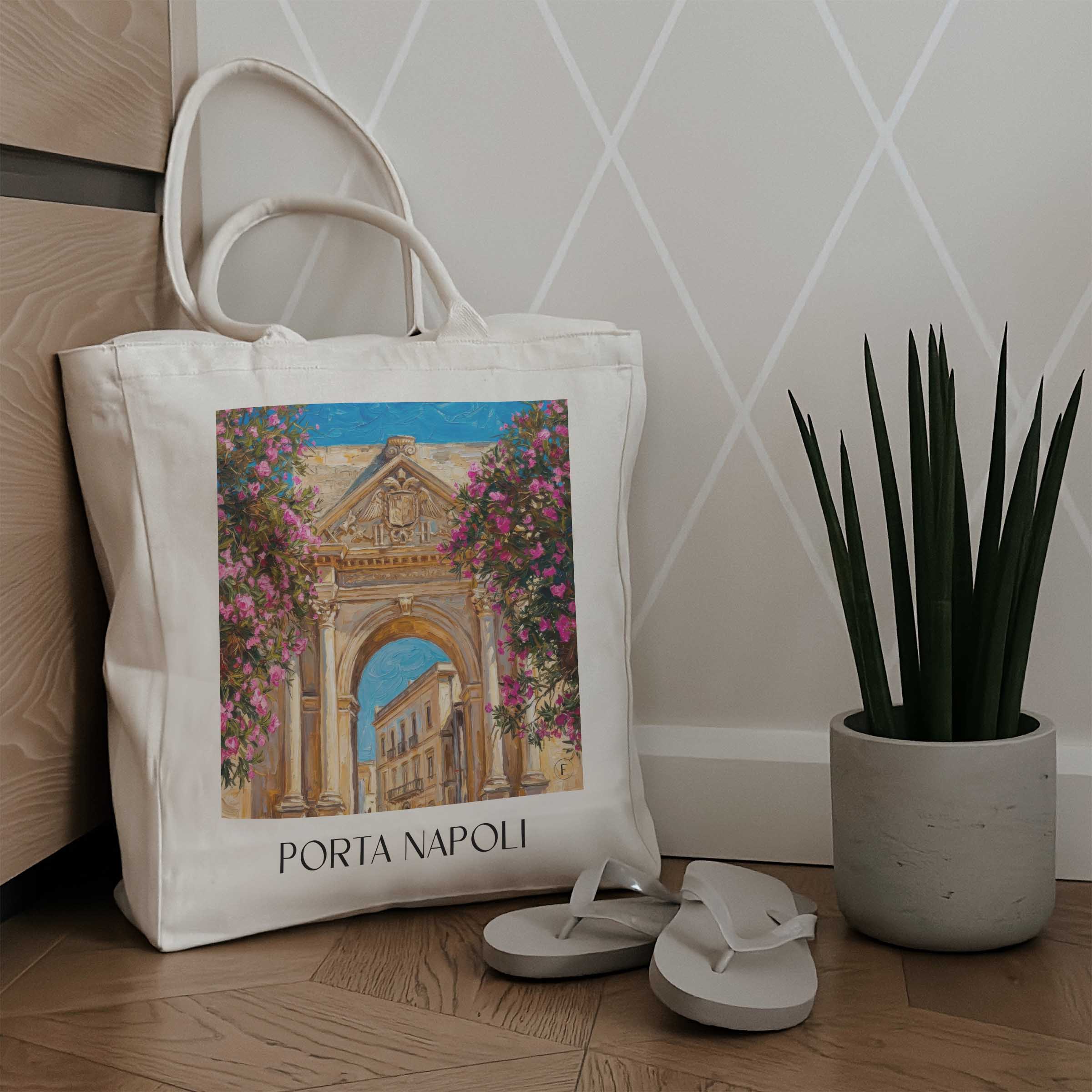 porta-napoli-lecce-italien-einkaufstasche-oil-painting-oelgemaelde