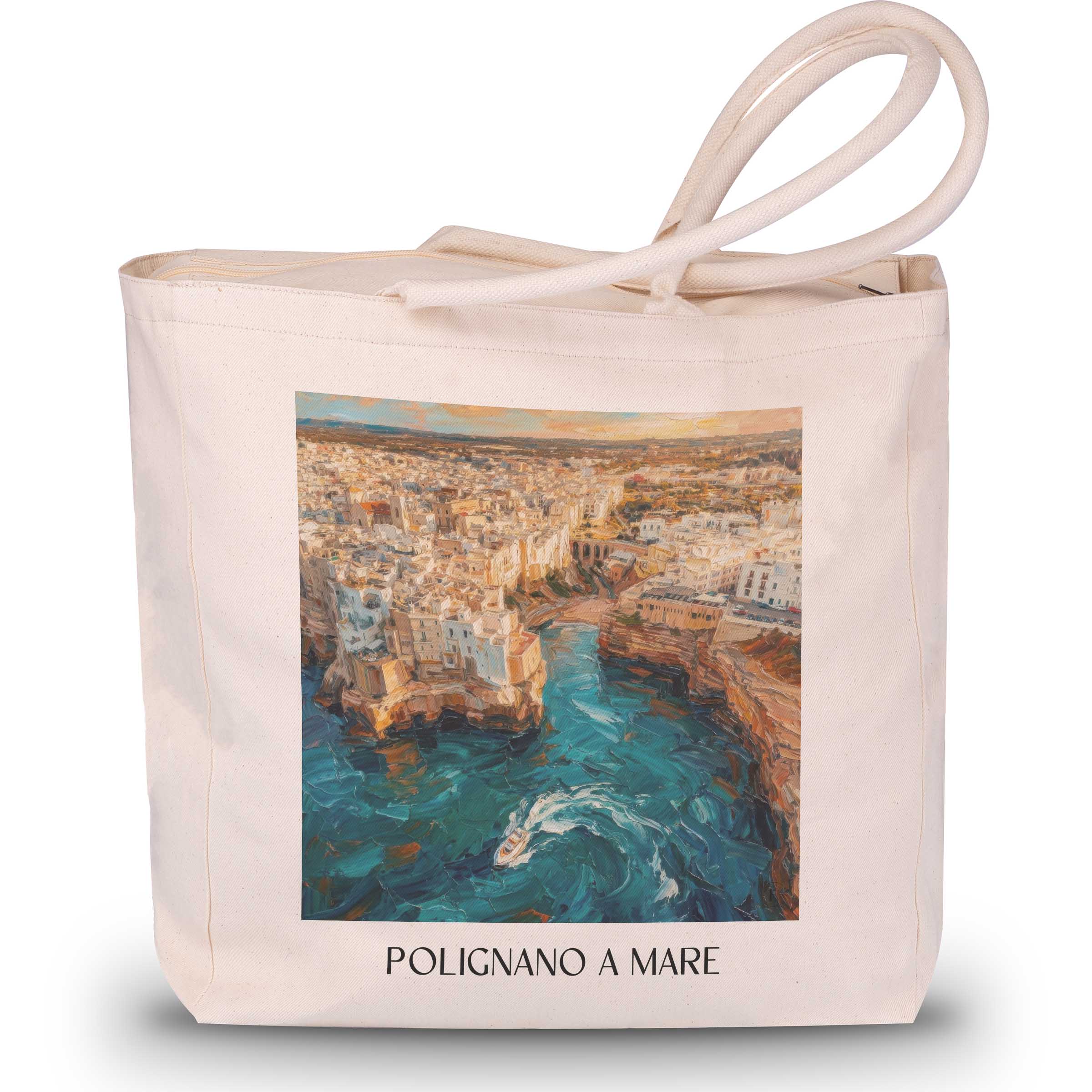 polignano-a-mare-apulien-italien-einkaufstasche-oil-painting-oelgemaelde