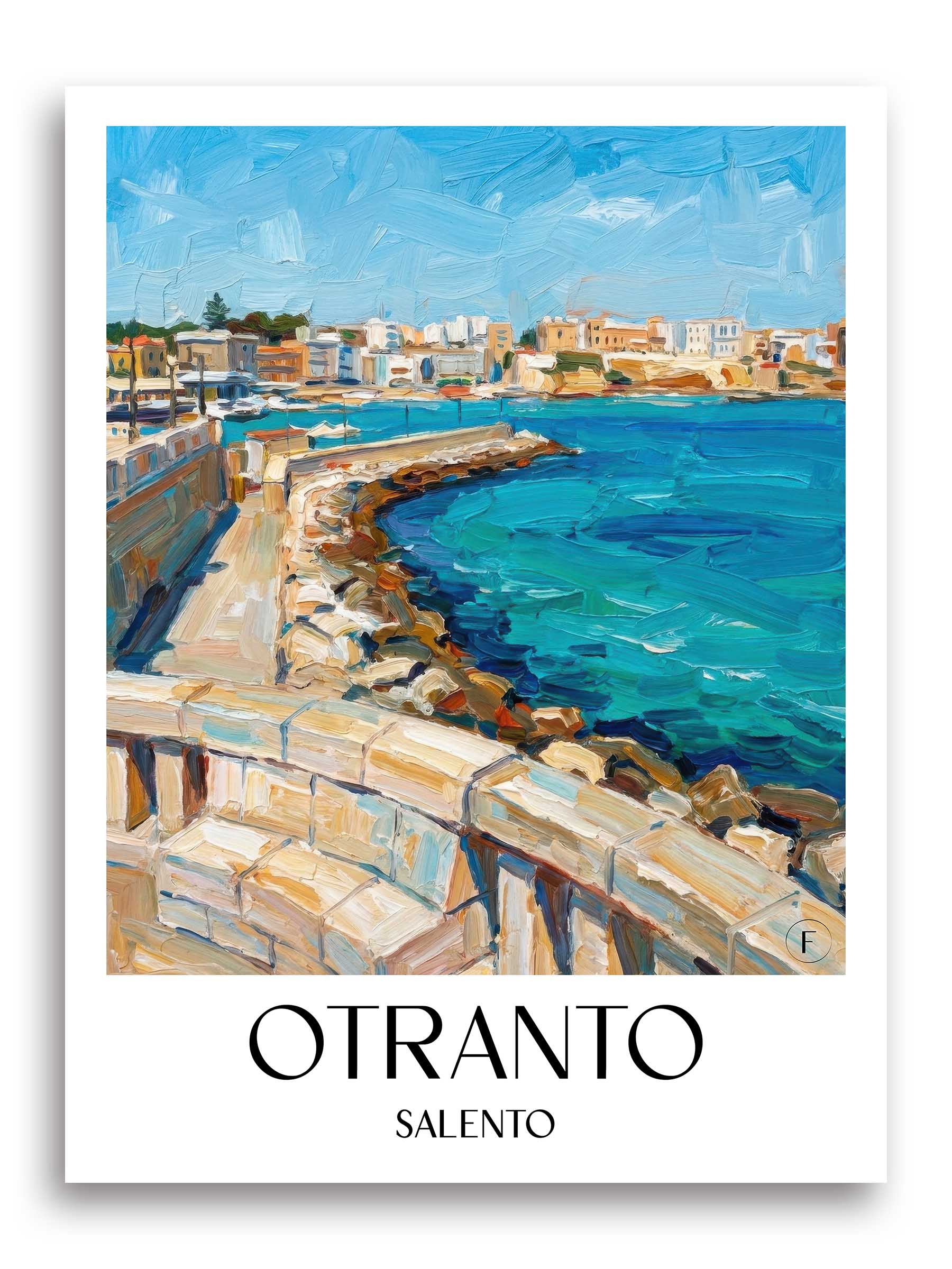 Otranto Poster - Salento - Italien Kunstdruck - Ölgemälde von A4 bis A1