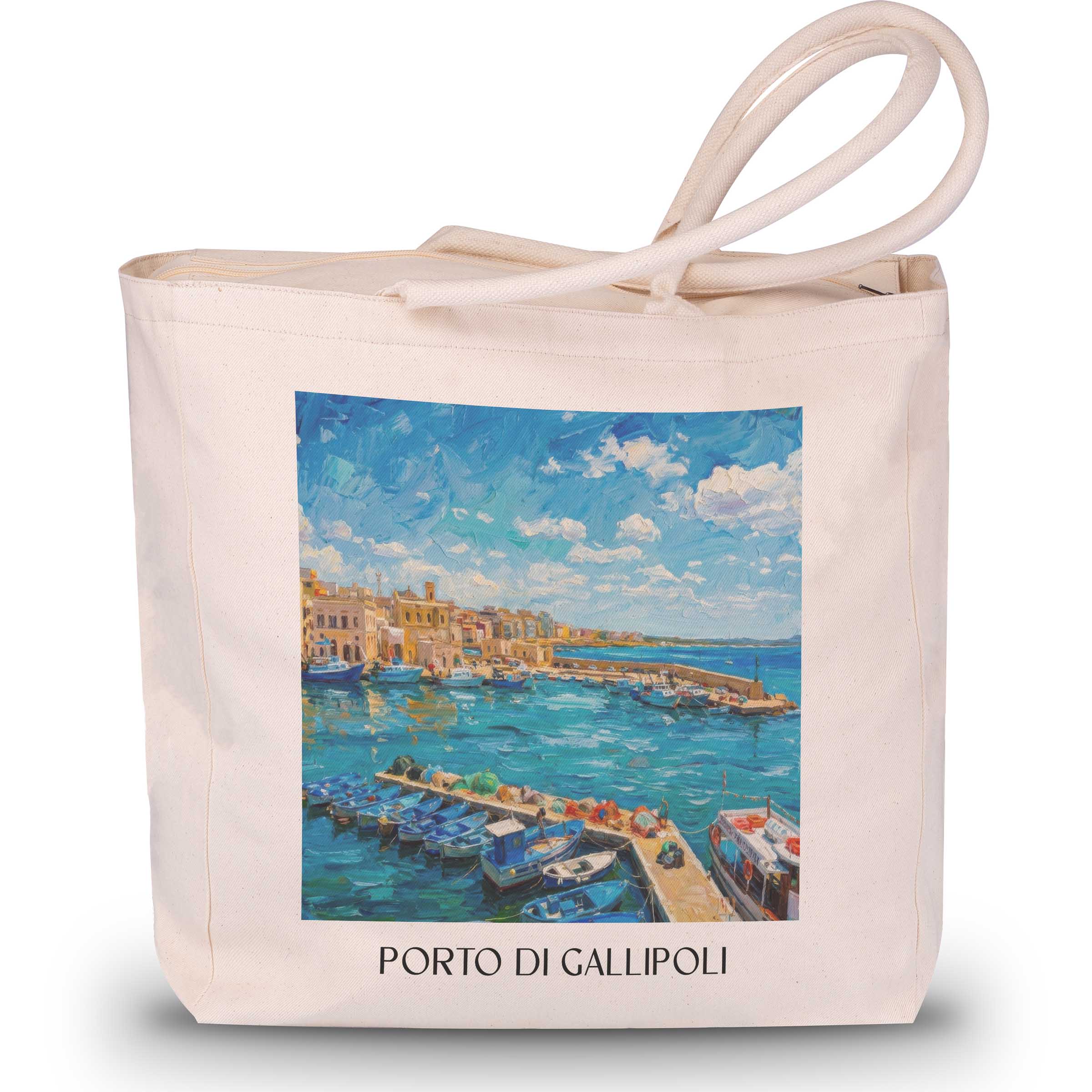 porto-di-gallipoli-apulien-italien-einkaufstasche-oil-painting-oelgemaelde