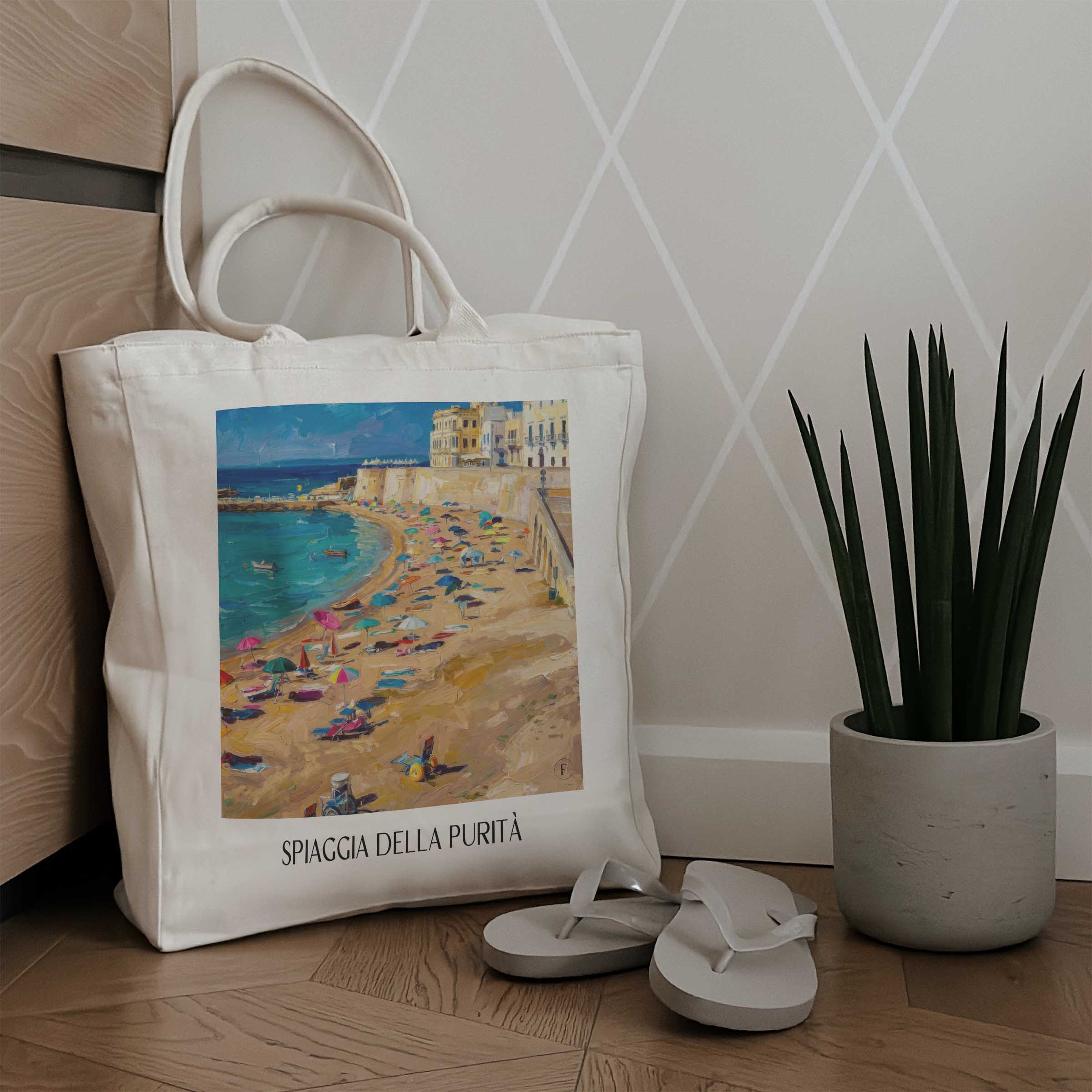 spiaggia-della-purità-gallipoli-italien-einkaufstasche-oil-painting-oelgemaelde