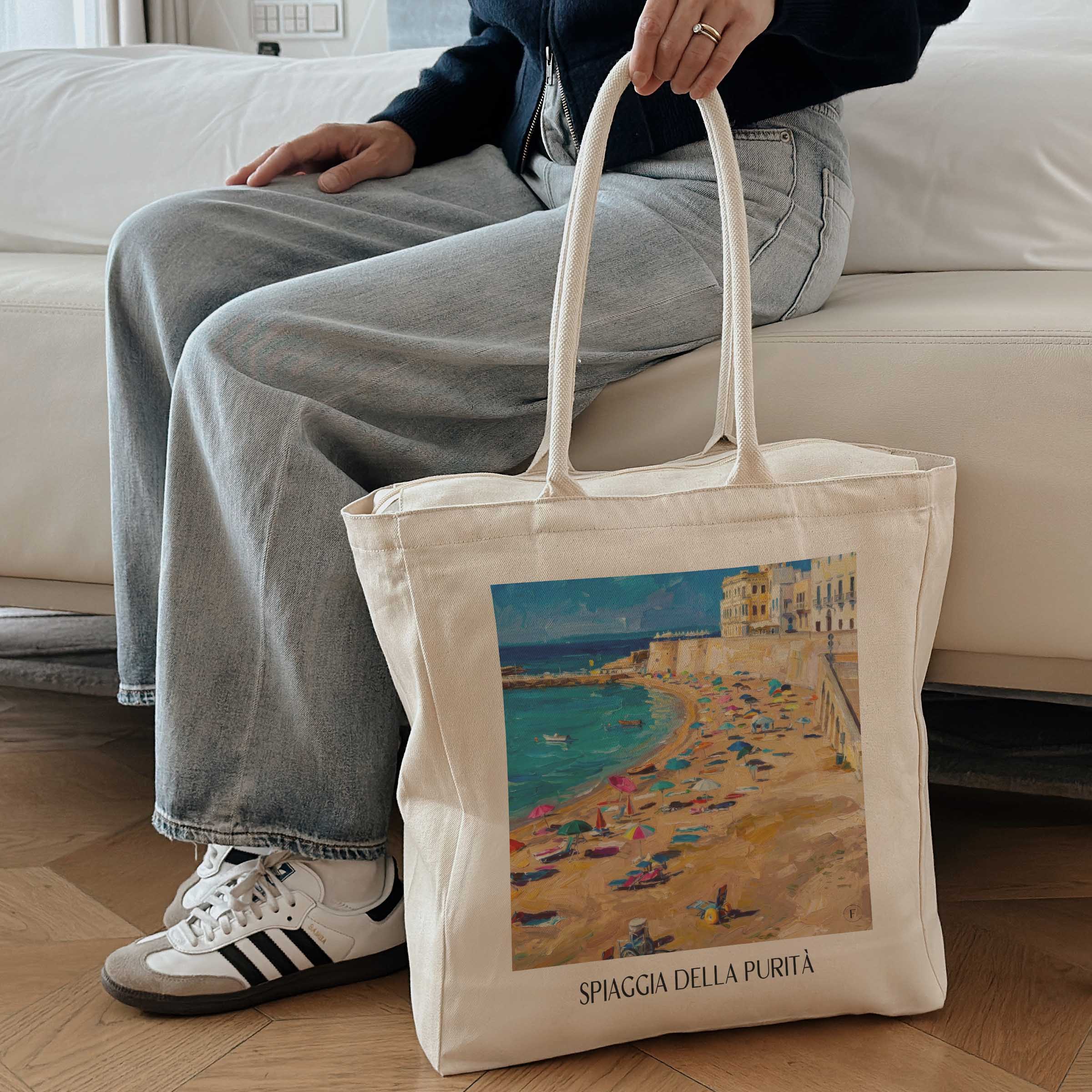 spiaggia-della-purità-gallipoli-italien-einkaufstasche-oil-painting-oelgemaelde