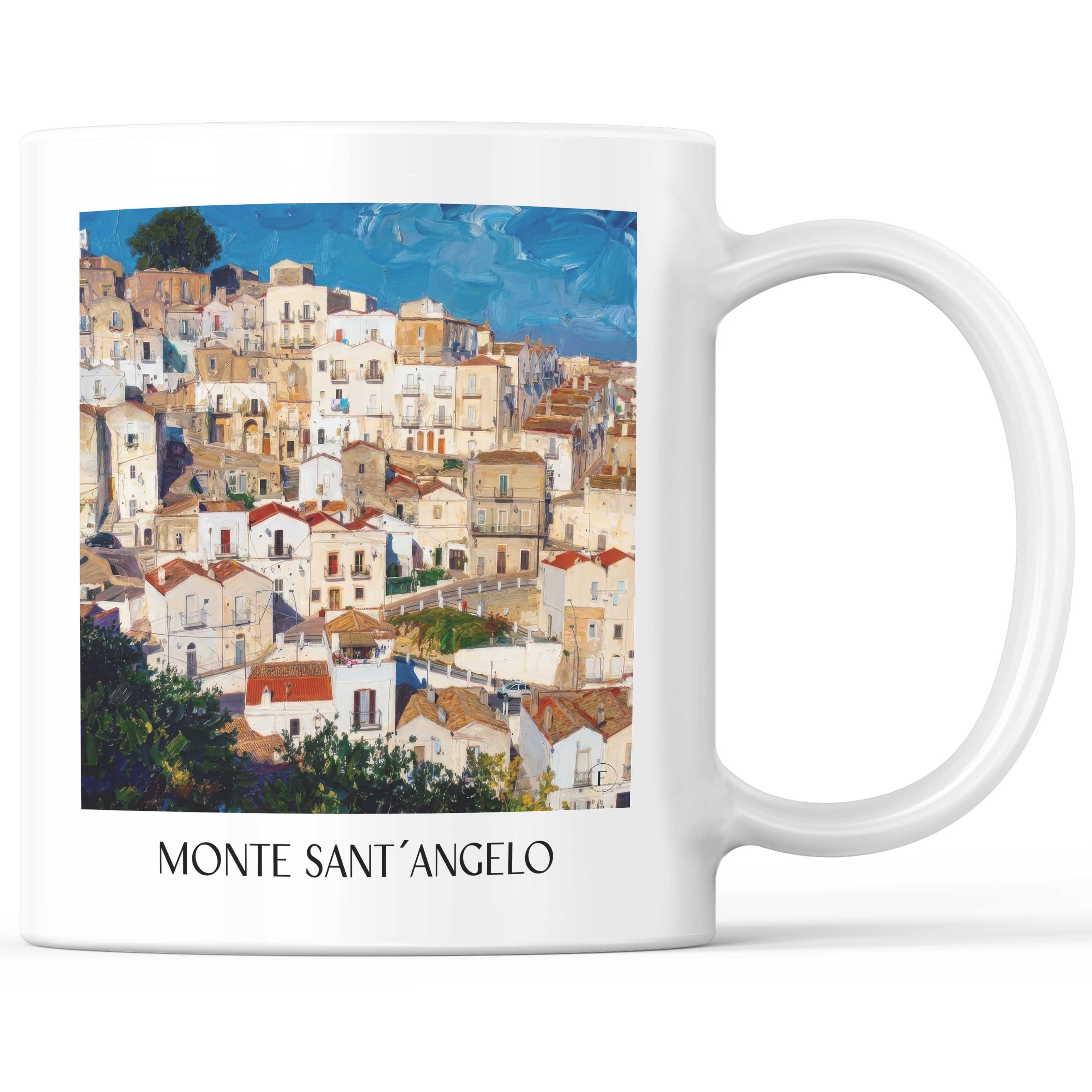 monte-sant´angelo-apulien-italien-kaffeebecher-oil-painting-oelgemaelde