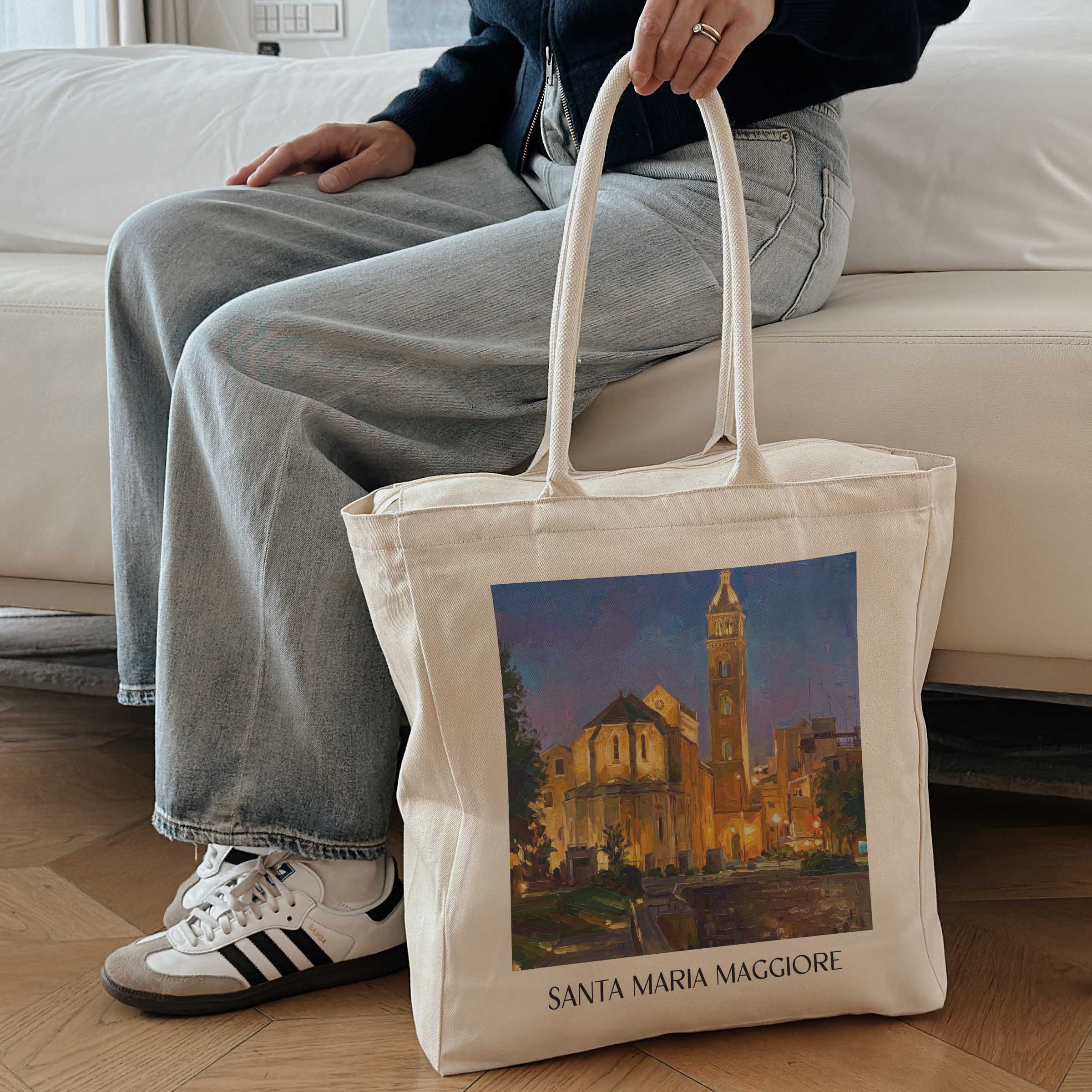 santa-maria-maggiore-barletta-italien-einkaufstasche-oil-painting-oelgemaelde