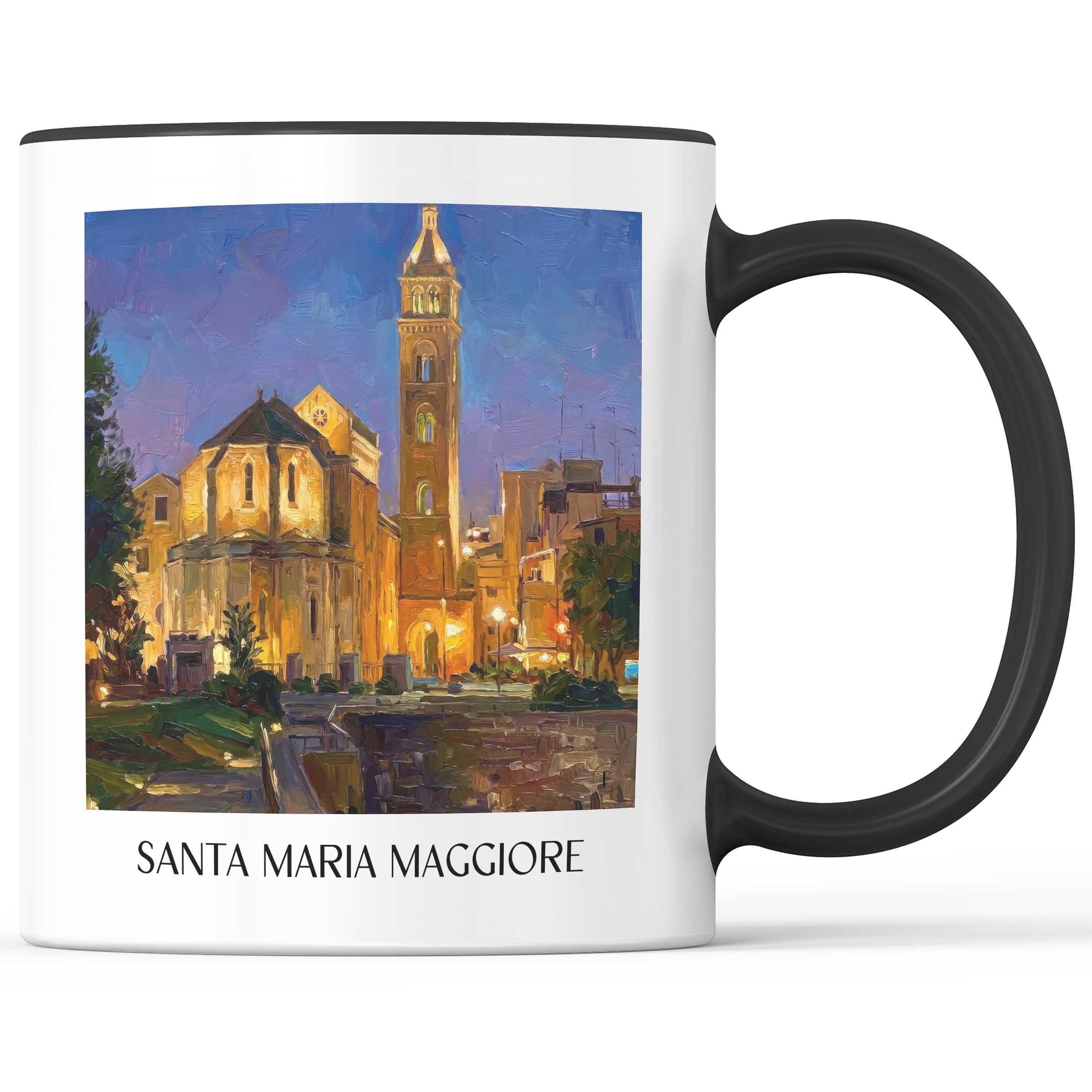 Santa Maria Maggiore Kaffeebecher - Barletta - Italien Becher - Kaffeetasse im Ölgemälde Stil